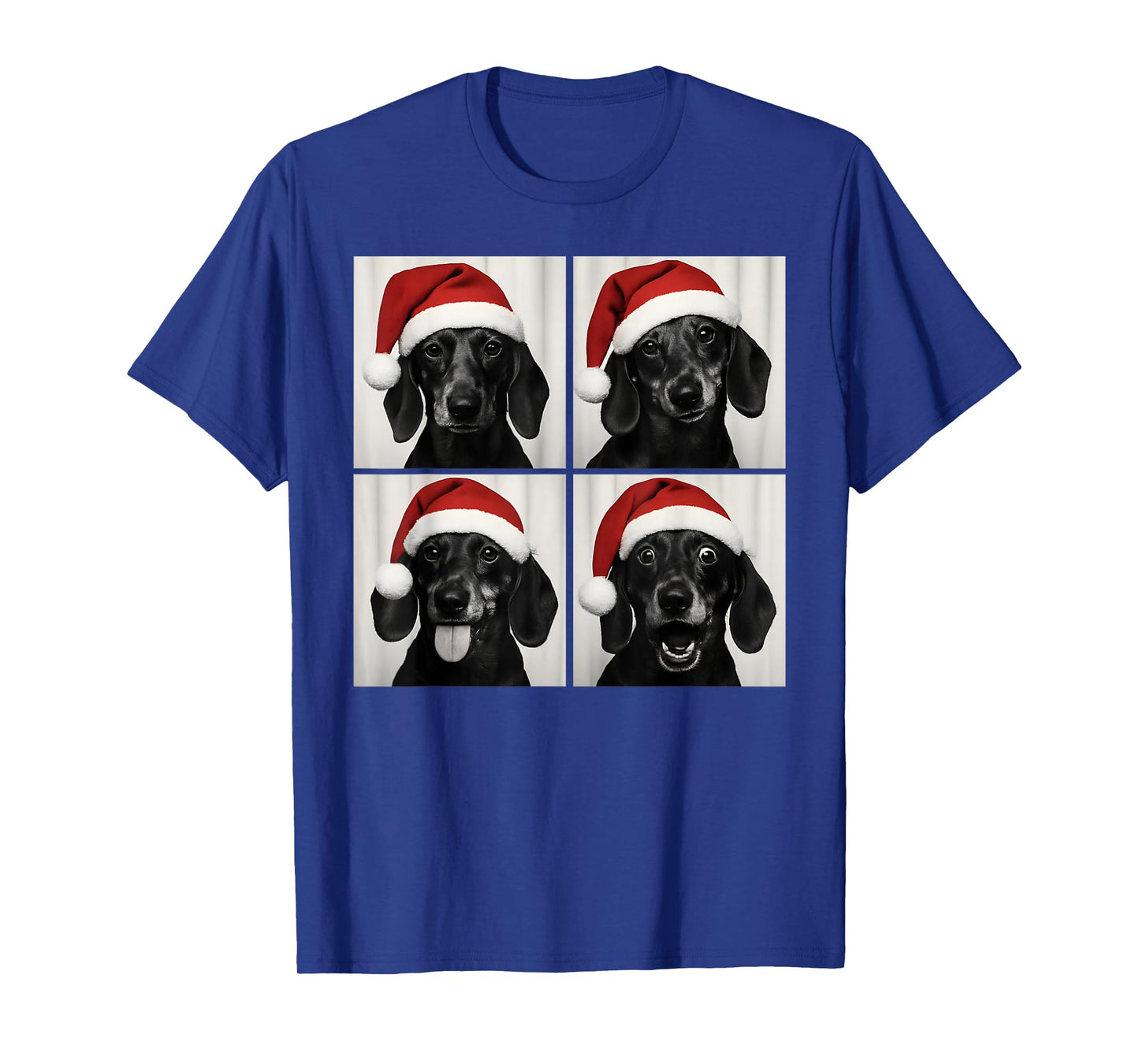 Funny Christmas Dachshund Santa Weiner Dog Lover Photo Booth T-Shirt