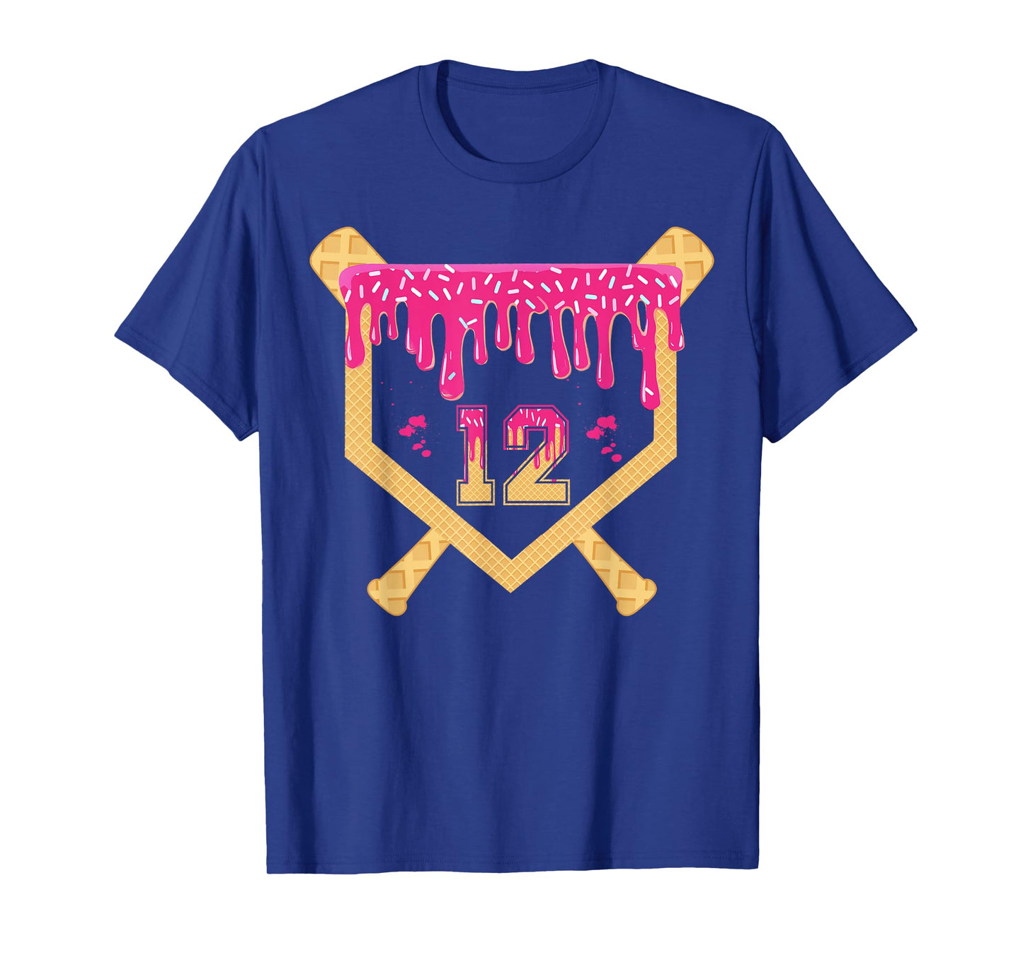 Baseball 12 Year Old Birthday Drip 12th Birthday Ice Cream T-Shirt