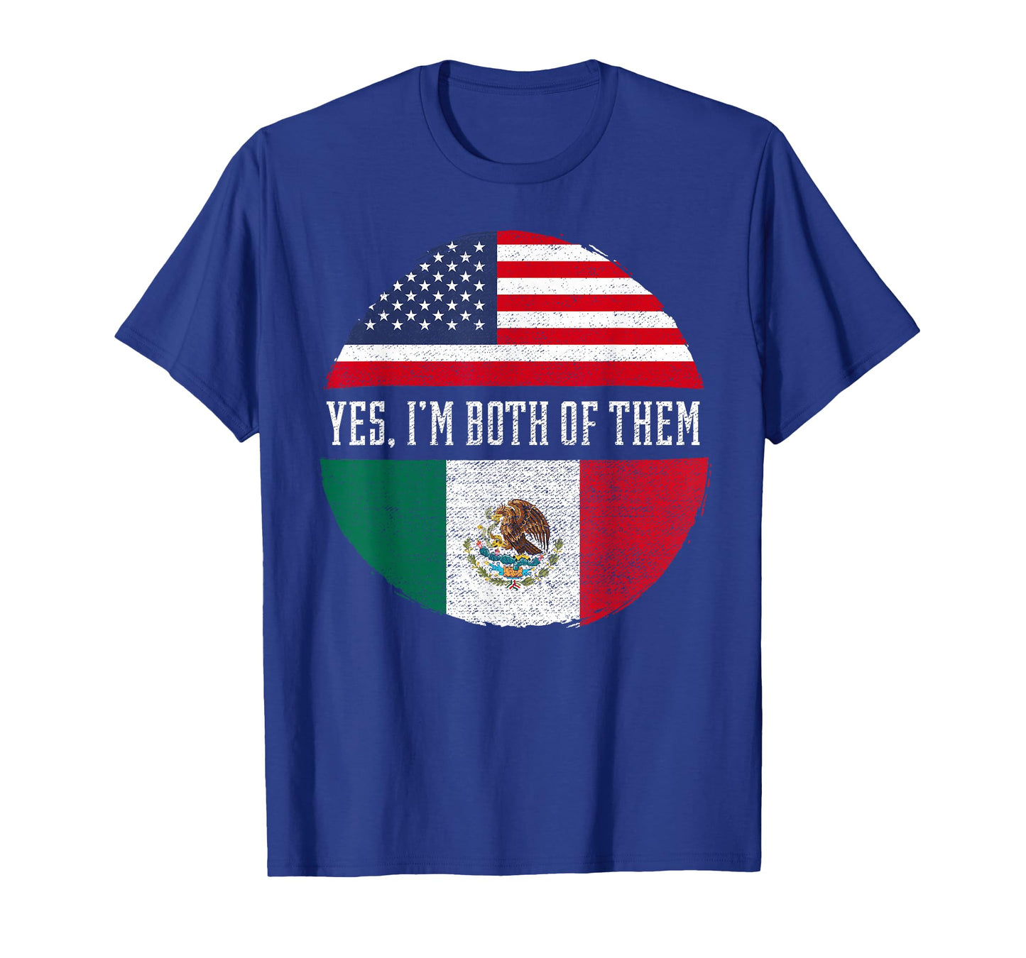 Half American Half Mexican USA Flag Mexico Heritage DNA T-Shirt