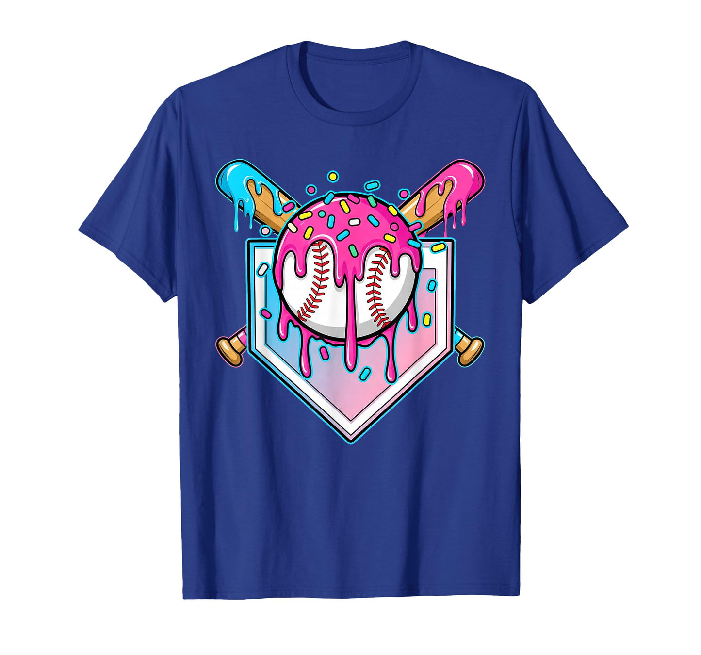 Baseball Drip Ice Cream Drip Boys Youth Kids Baseball Lovers T-Shirt