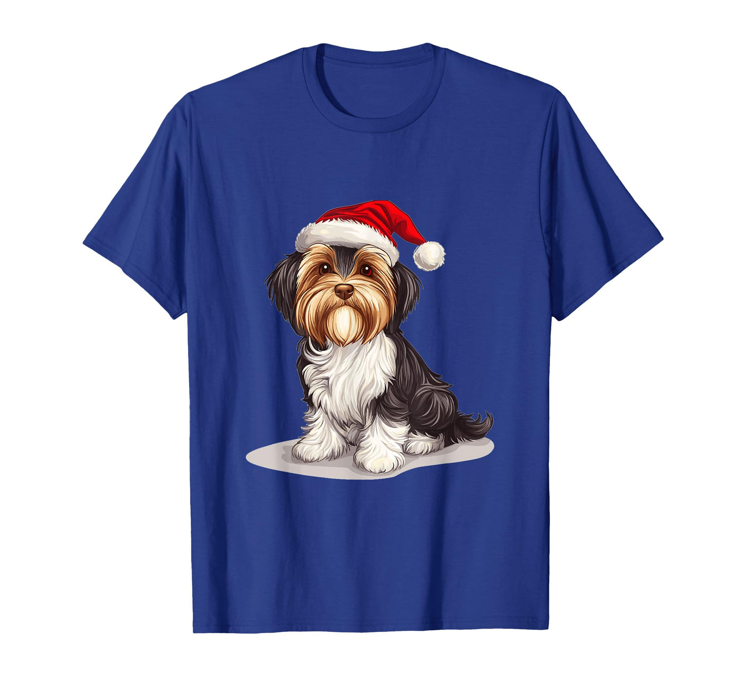 Cute Biewer Terrier Dog Christmas Merry X-mas Graphic Men Women Kids T-Shirt