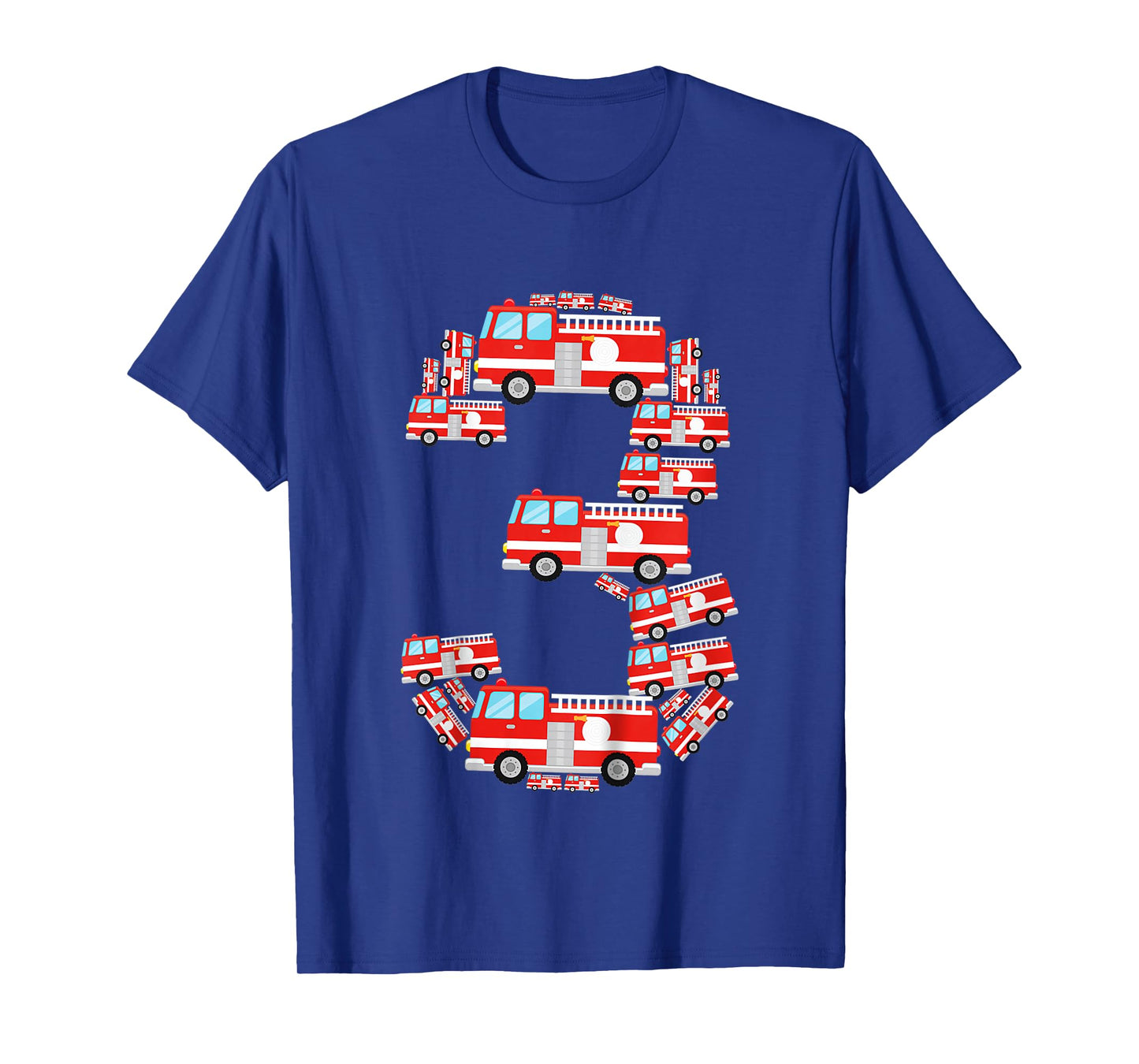 Kids Fire Truck 3rd Birthday Boy 3 Year Old Toddler Firefighter T-Shirt