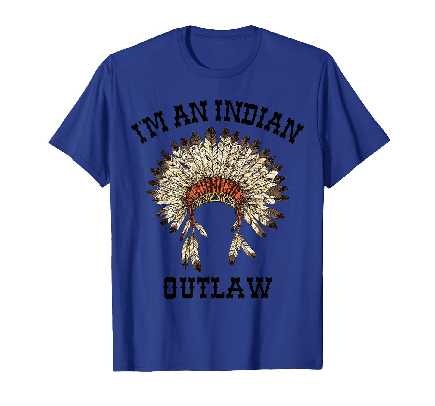 Vintage Indian Outlaw Classic T-Shirt - Women's Grey Classic Fit Short Sleeve T-Shirt - Small - Music Themed - Vacation Wear