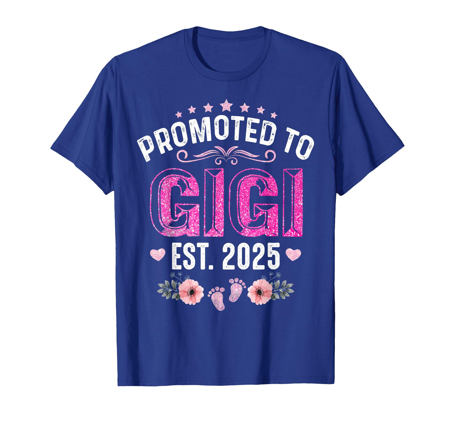 Promoted To Gigi Est. 2025 Funny Floral Mother's Day T-Shirt