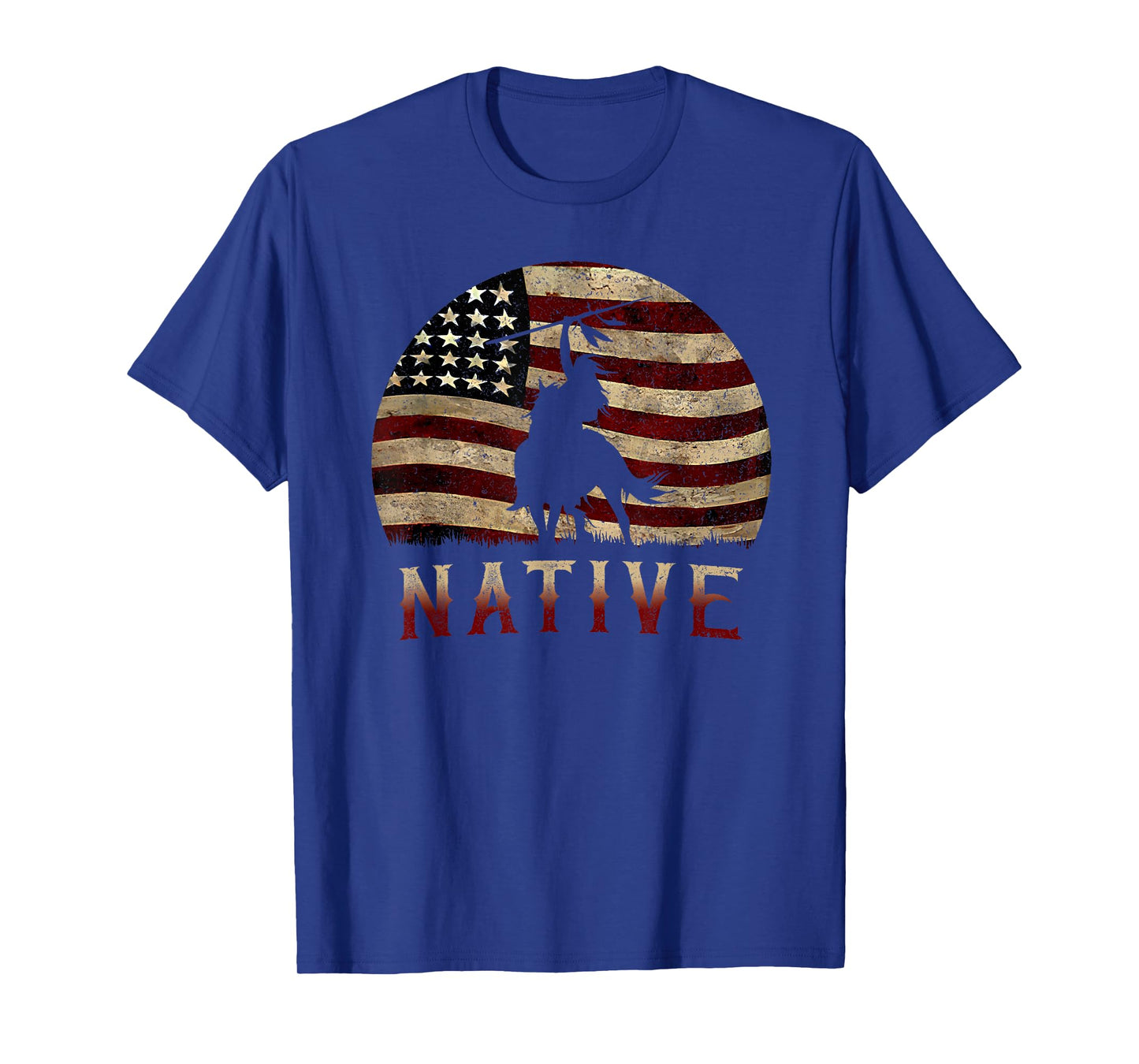 Native USA Vintage American Flag T-Shirt