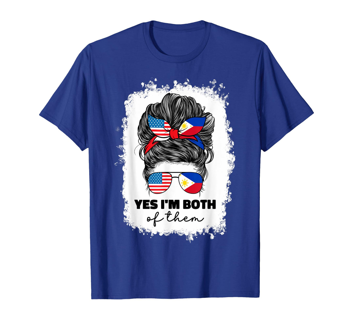 Half Filipino And American America Philippines Usa Flag Girl T-Shirt