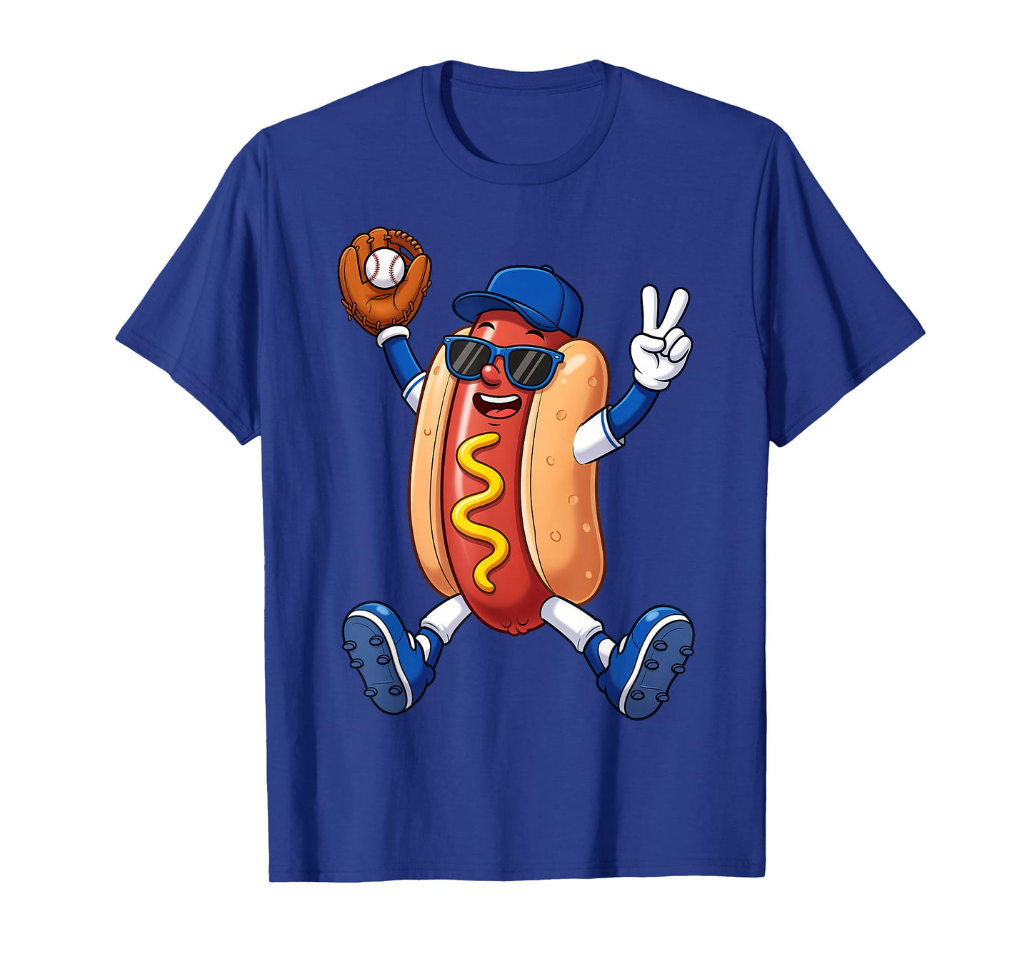 Funny Hot Dog Baseball Game Day for Men Women Kids Boys T-Shirt