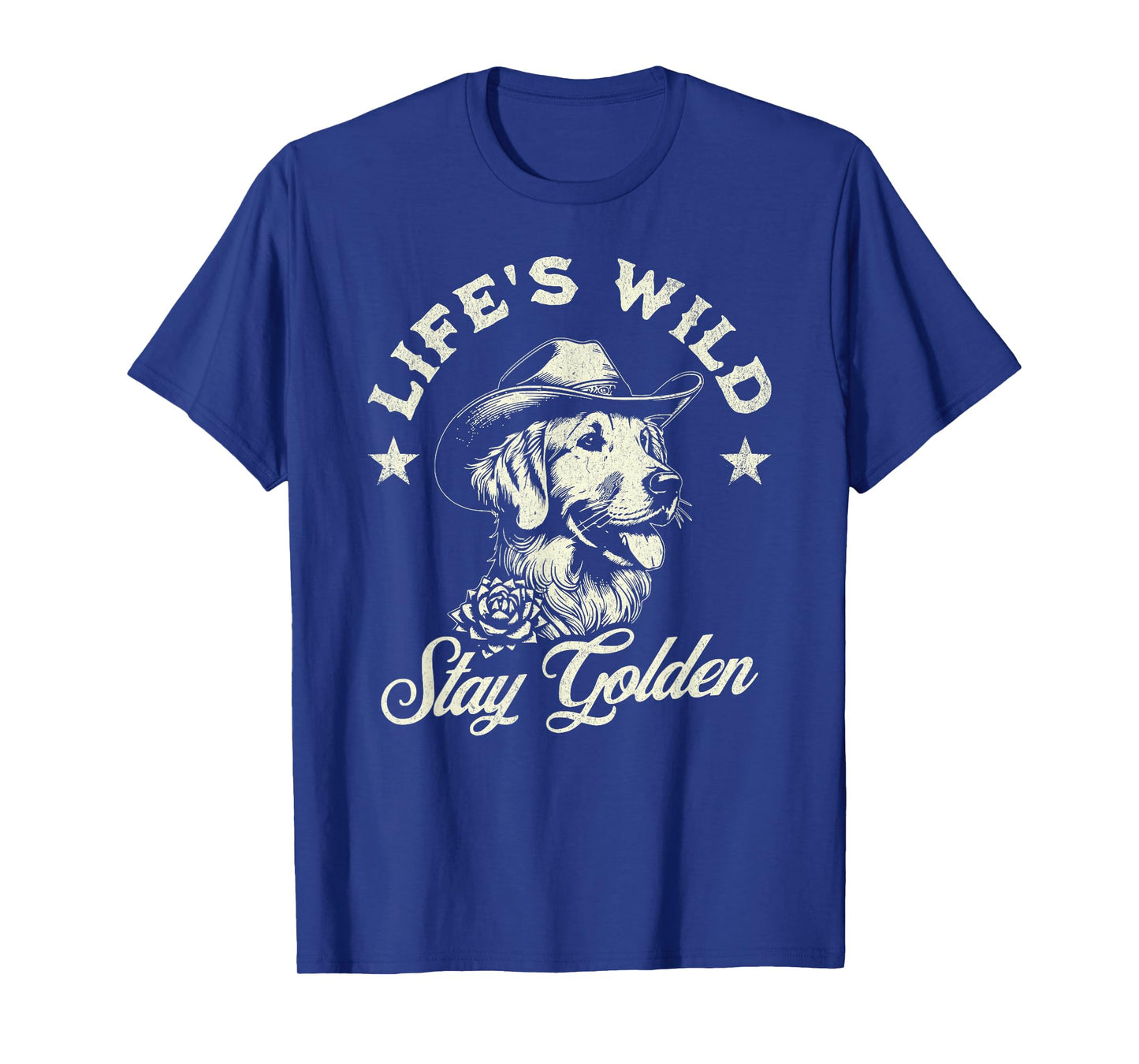 Golden Retriever Cowboy Dog for Men and Women Western Style T-Shirt