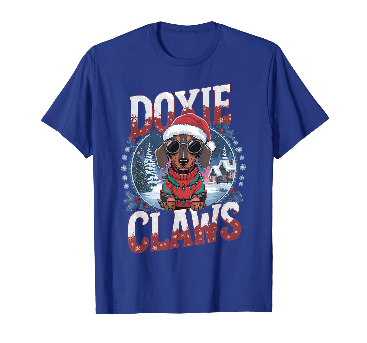 Dachshund Dog Owner Xmas Costume Doxie Claws Christmas T-Shirt