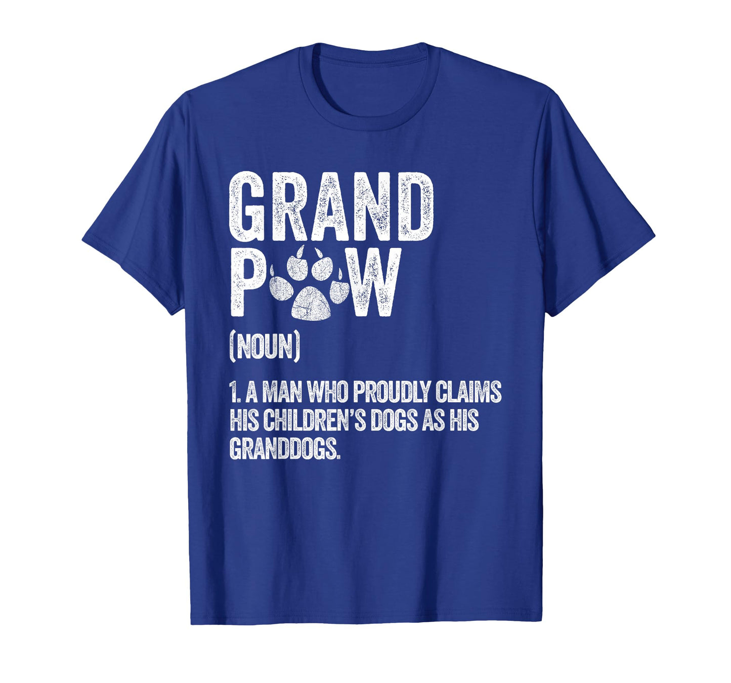 Vintage Fun Grandpaw Definition Clothing Co. Funny Grandpaw Dictionary Definition Men's Dog Themed Retro Grand Paw T-Shirt - Black, Small