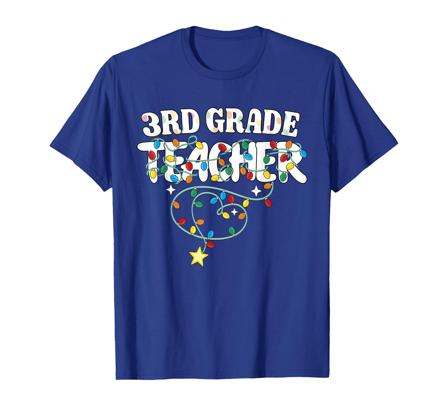 3rd Grade Teacher Christmas Lights Third Grade Teacher Squad T-Shirt
