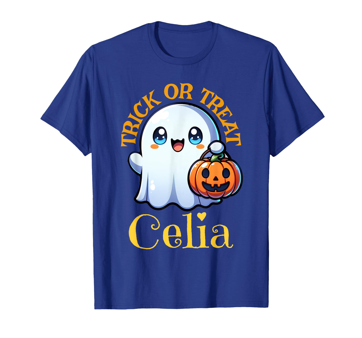 Celia Personalized Name Cute Ghost Halloween T-Shirt