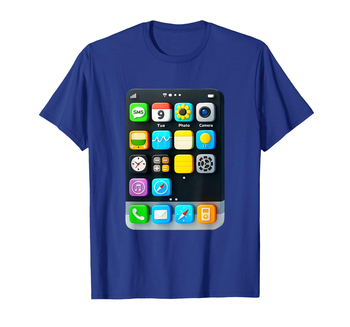 Cell Phone Screen Smartphone Mobile App Halloween Costume T-Shirt