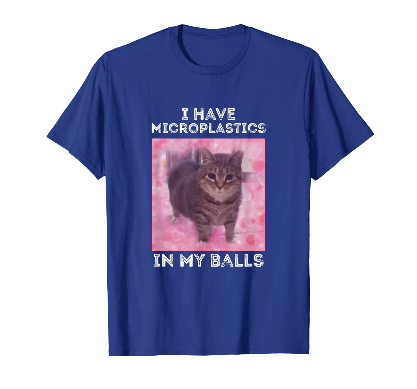 I Have Microplastics in my Balls Funny Cat Meme T-Shirt