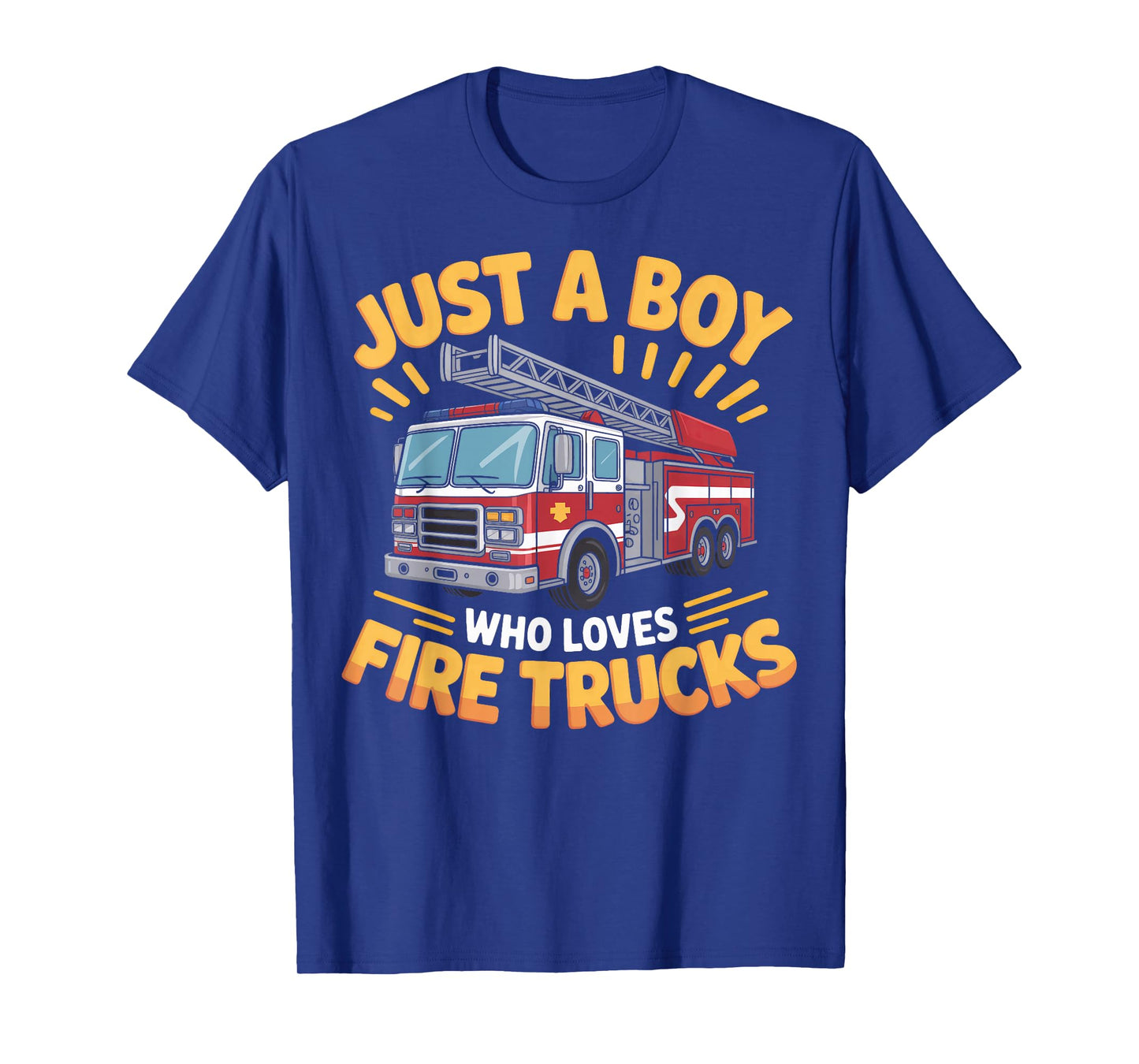 Little Firefighter Just A Boy Who Loves Fire Trucks T-Shirt