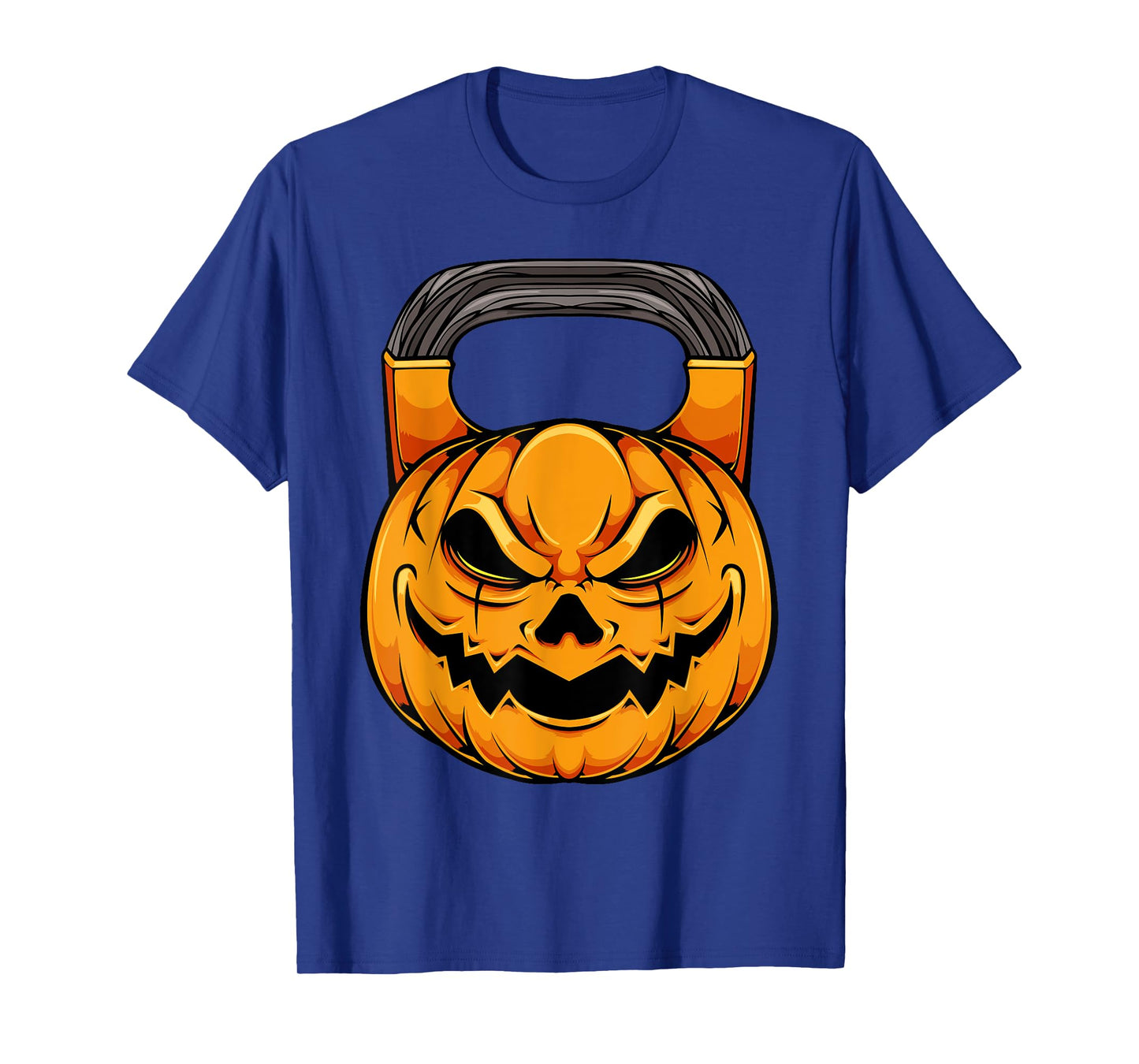 Pumpkin Dumbbell Lazy Halloween Costume Workout Gym Lover T-Shirt