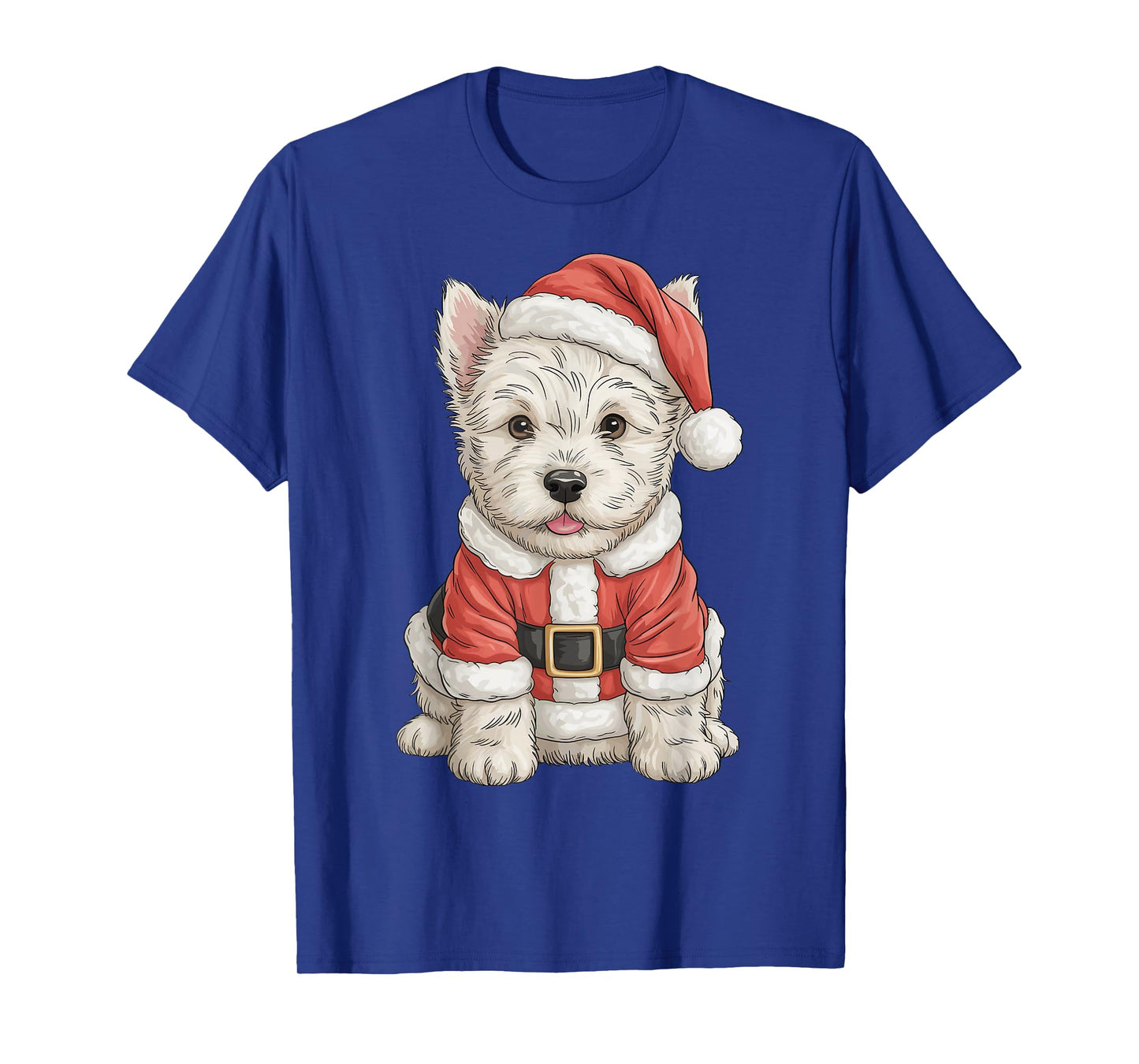 Cute Christmas West Highland White Terrier Santa Dog Lover T-Shirt