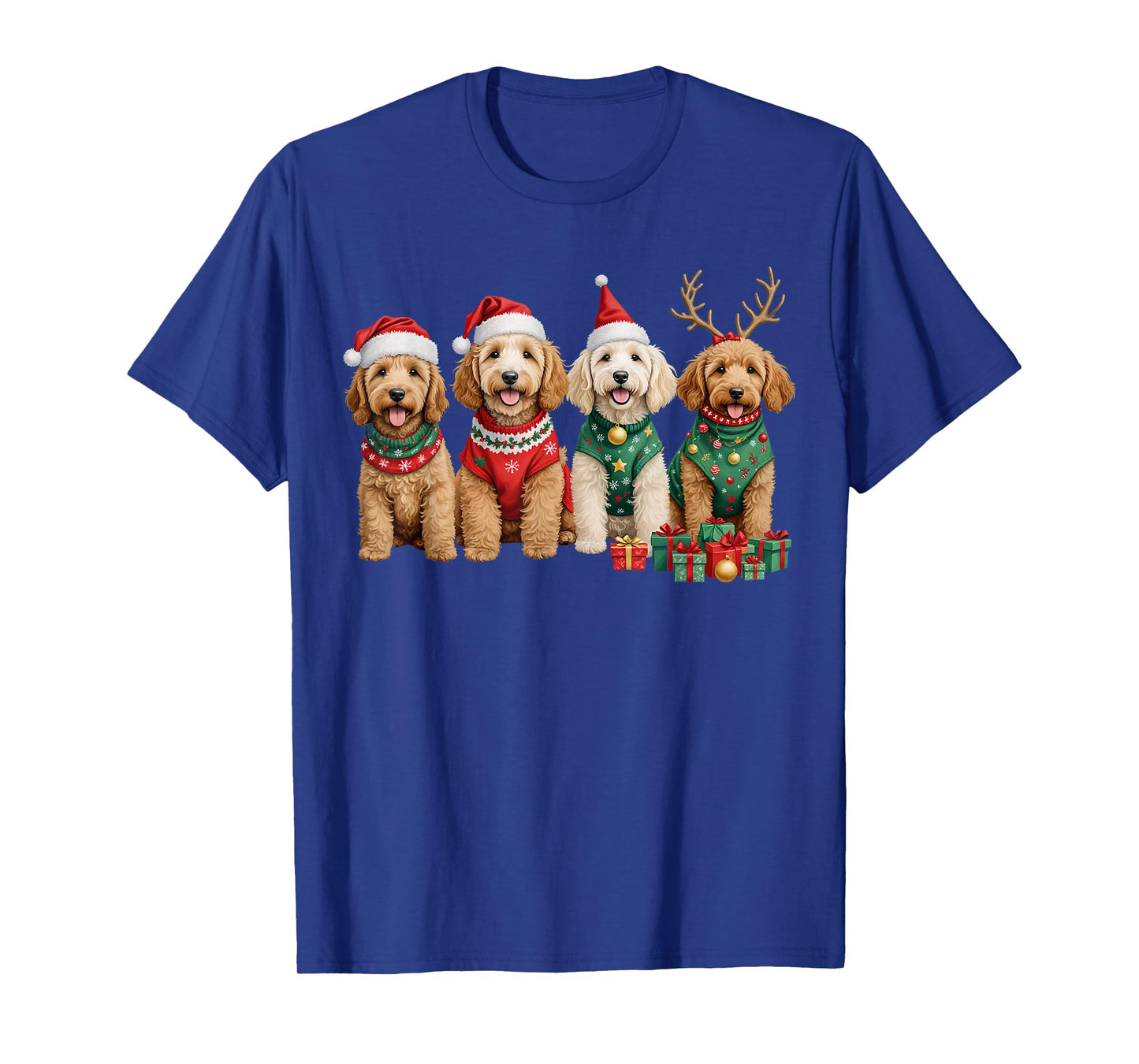 Goldendoodle Christmas Golden Doodle Pajamas For Women Girls T-Shirt