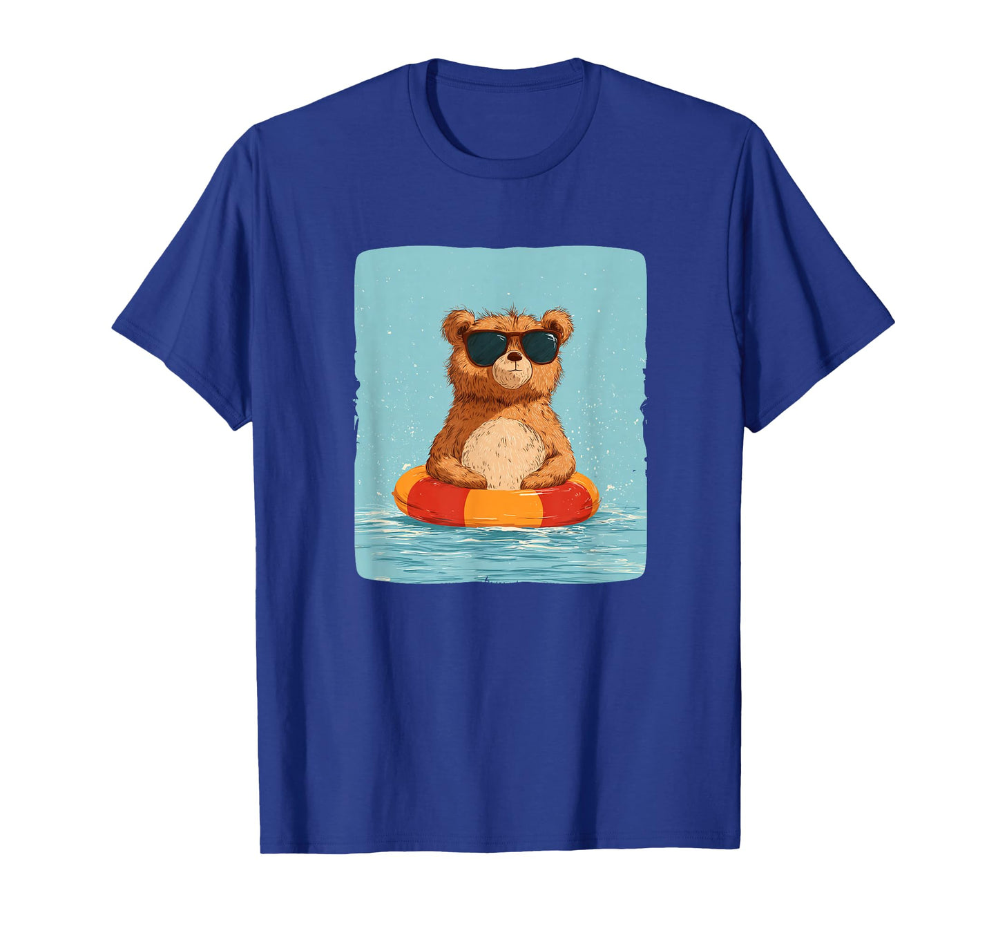 Cool Bear in Pool Ring for Vacation Lovers T-Shirt