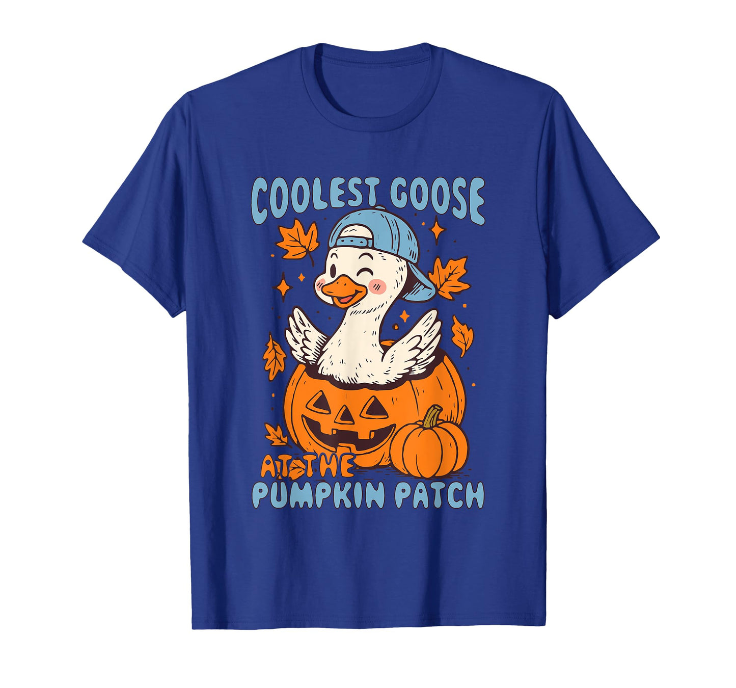 Groovy Fall Autumn Coolest Goose At The Patch Kids Boys T-Shirt