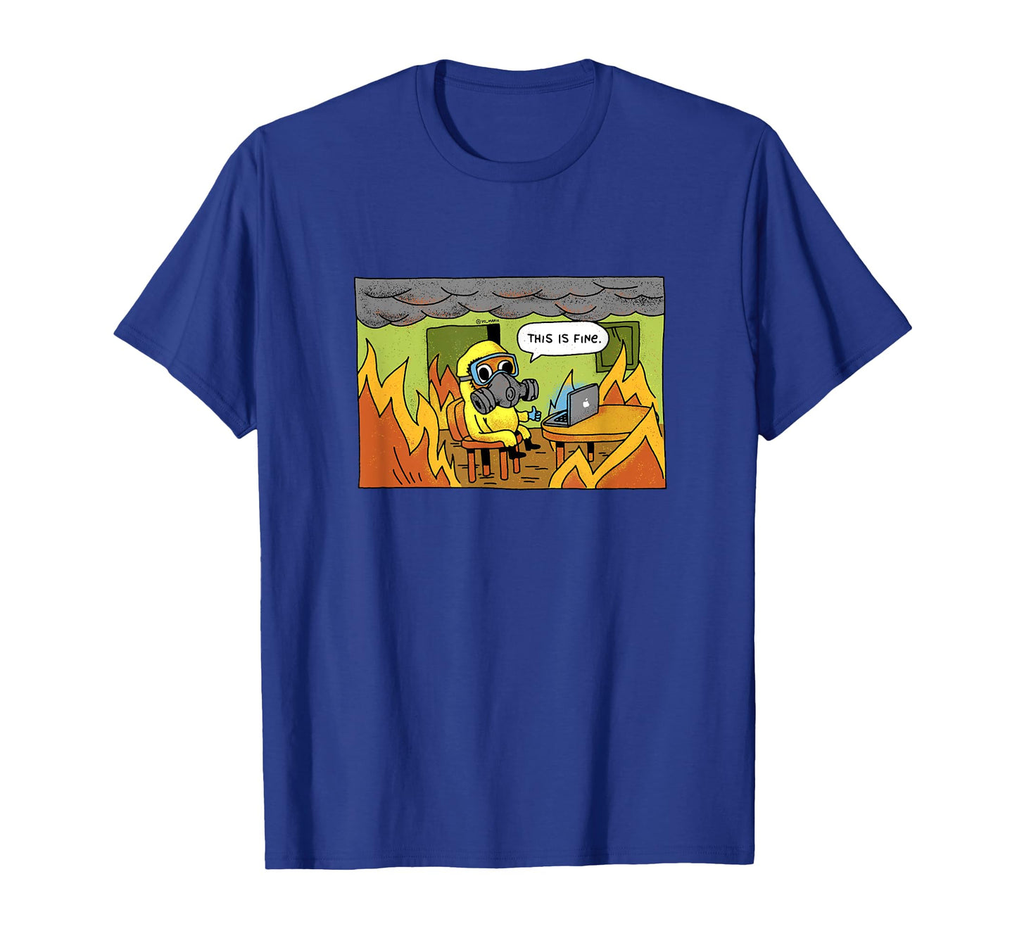 This is Fine Meme Stay Home Radioactive Gas Mask Virus Flu T-Shirt