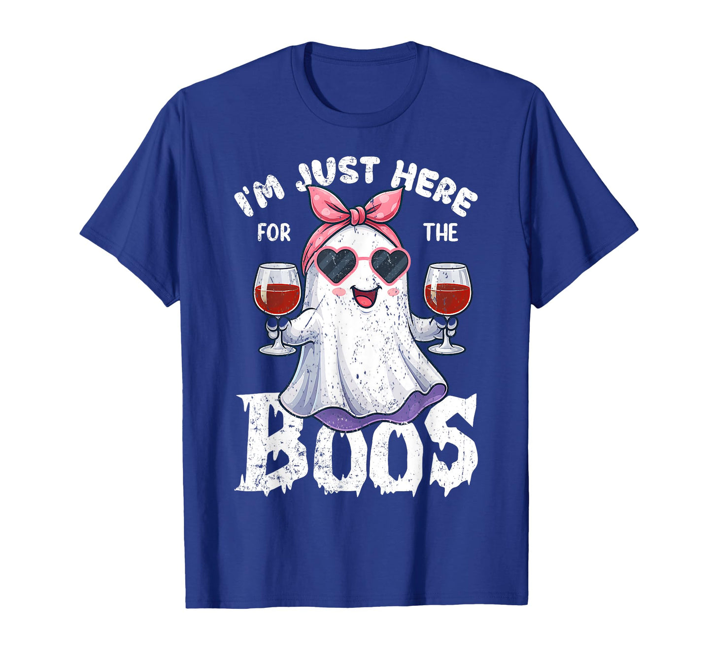 I'm Just Here For The Boos Cute Ghost Halloween Costume T-Shirt