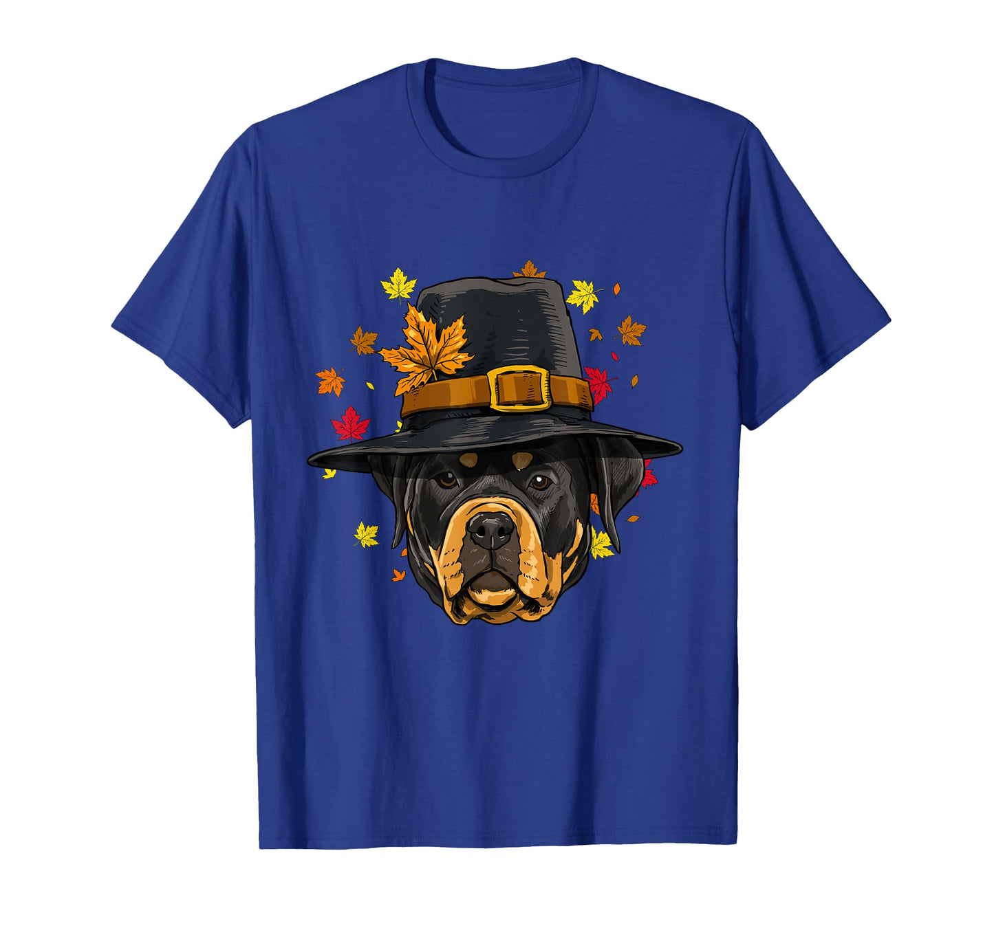 Thanksgiving Rottweiler Pilgrim Costume Men Women T-Shirt