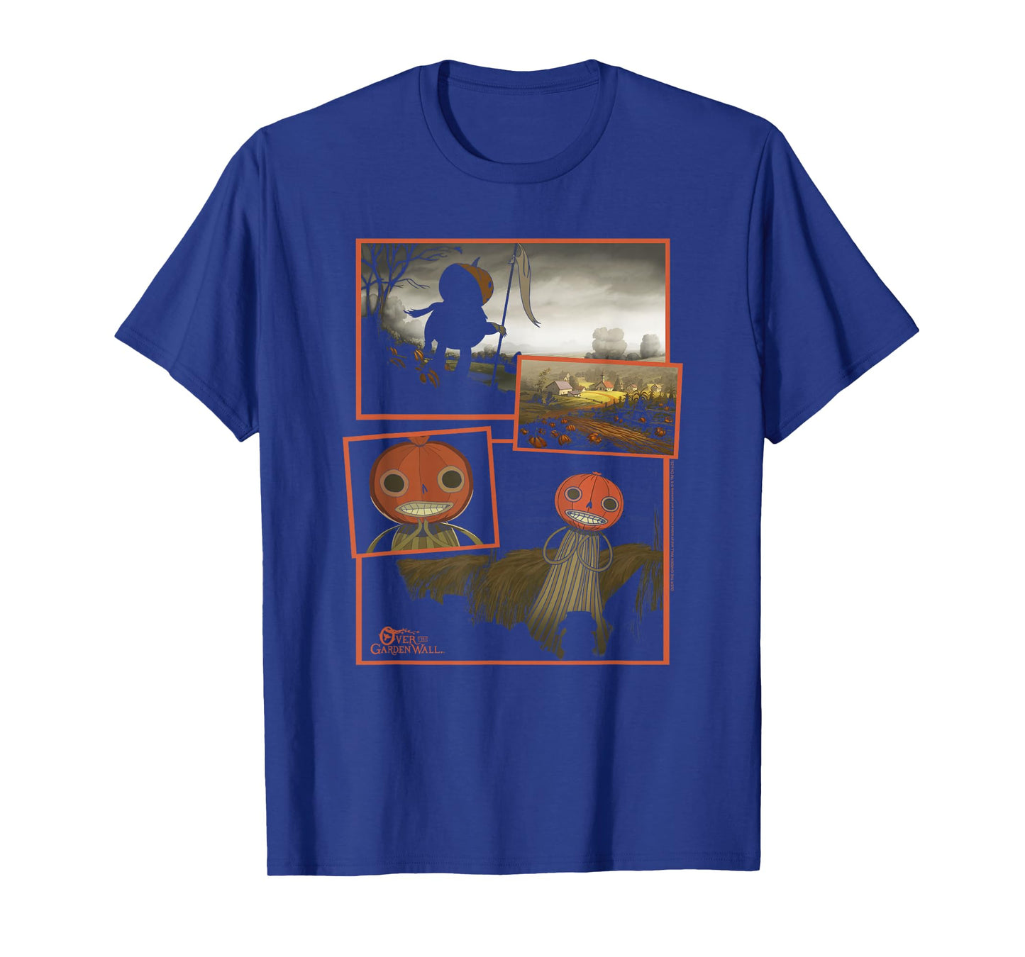 Over The Garden Wall Pumpkin People Collage Spooky Cartoon T-Shirt