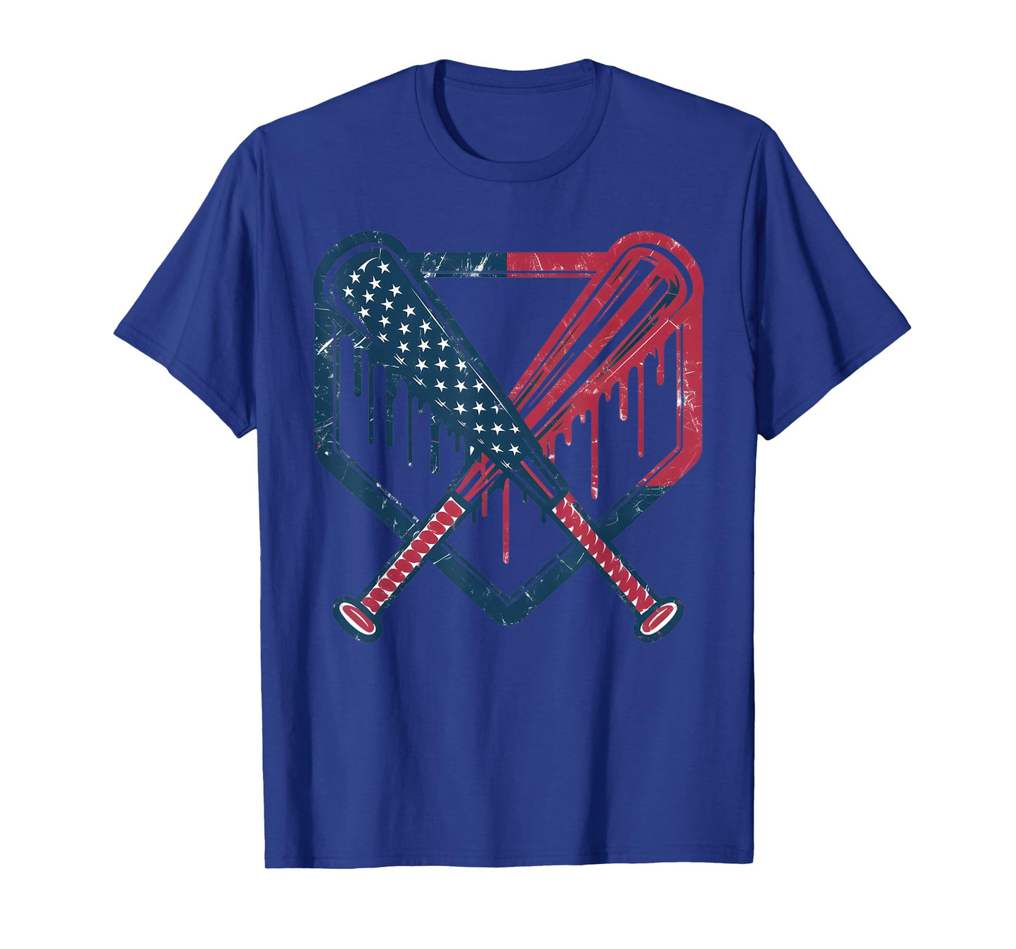 Baseball Home Plate Drip Baseball Ice Cream Camo Matching T-Shirt