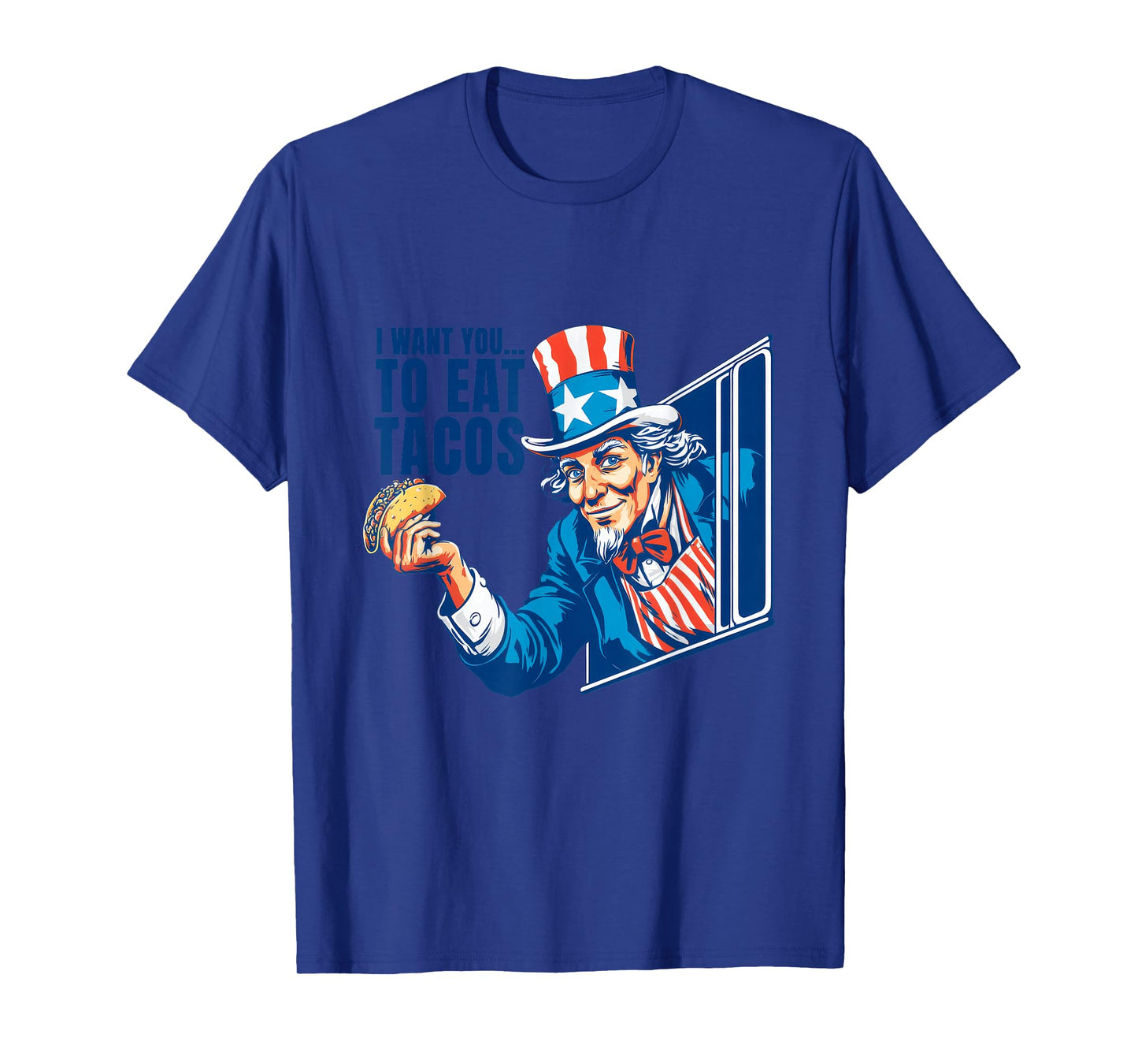 Funny Patriotic Taco Costume with Eat Tacos Speech T-Shirt