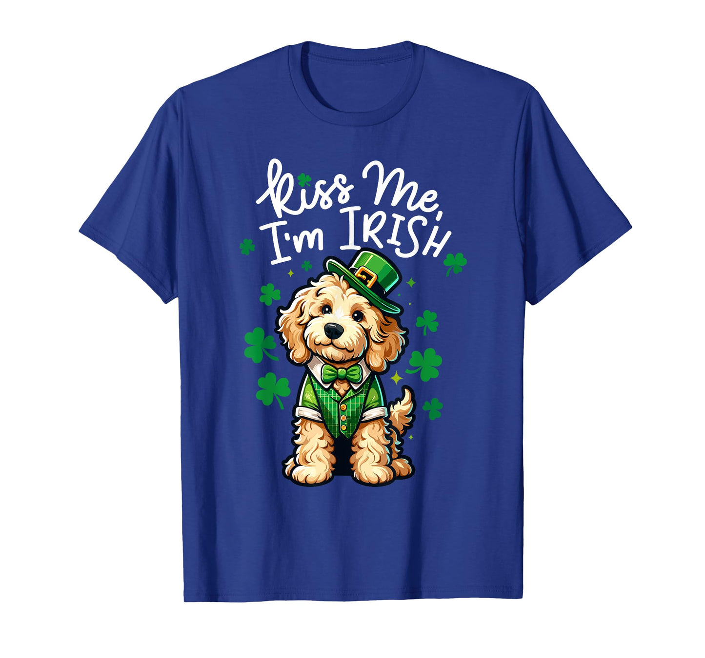 Kiss Me Im Irish Doodle Kids Men Women Funny St Patricks Day T-Shirt
