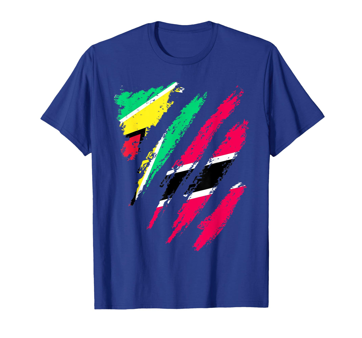 Guyana Flag Trinidad&Tobago Grown Patriot Country Stripes T-Shirt