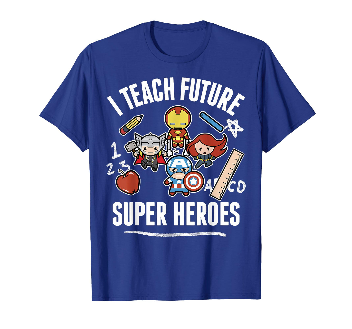Marvel Avengers Classic I Teach Super Heroes Graphic T-Shirt
