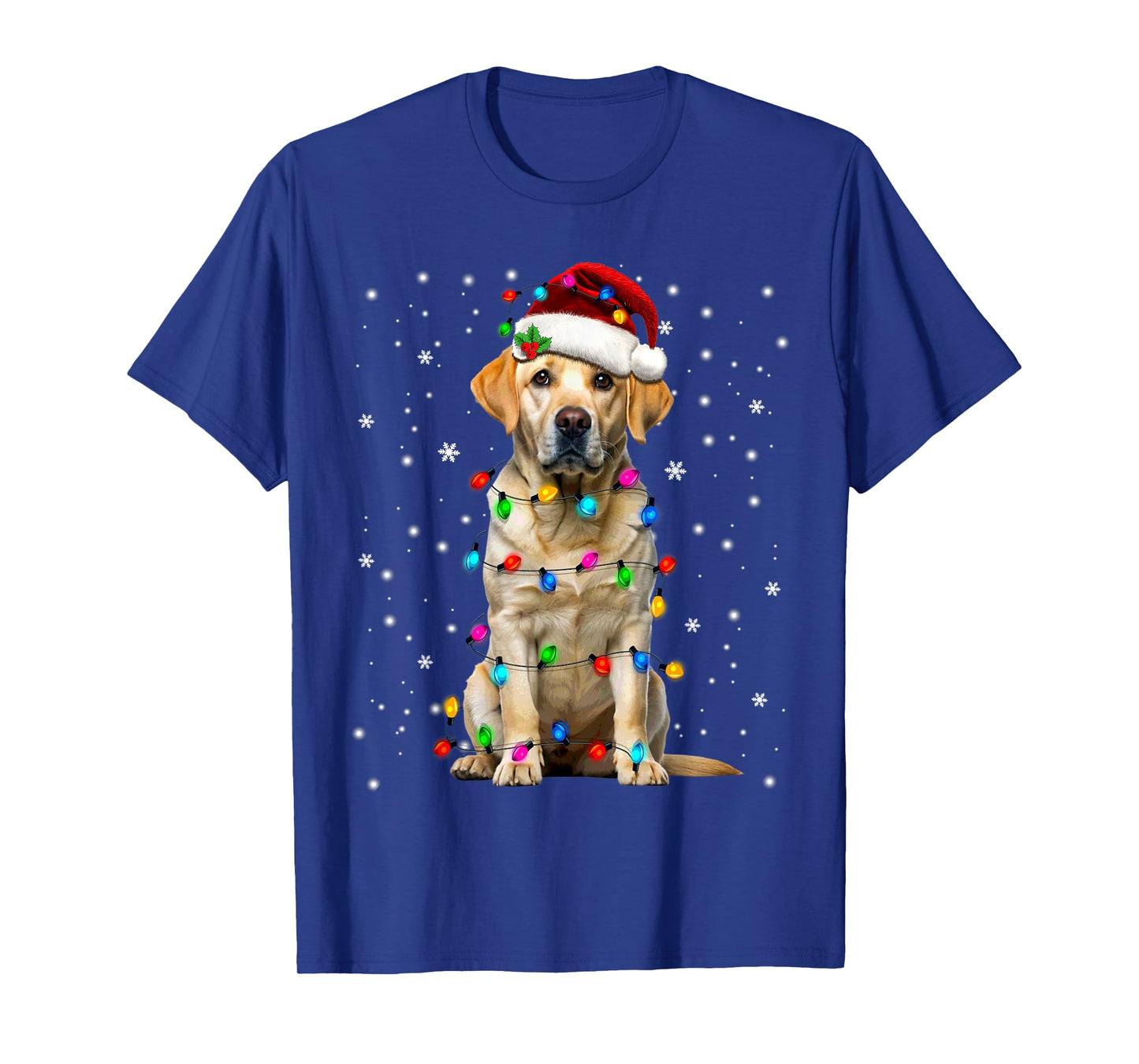 Yellow Labrador Retriever Christmas Tree Light Pajama Dog T-Shirt