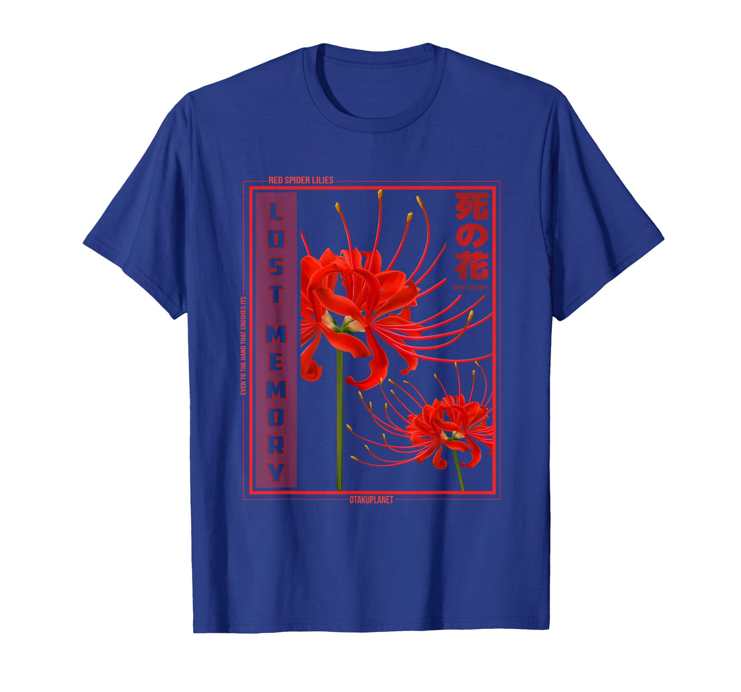 Japanese Spider Lily Flower Lover Anime Aesthetic Manga T-Shirt