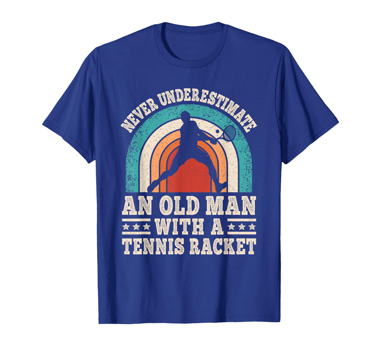 Never Underestimate An Old Man With A Tennis Racket Men T-Shirt