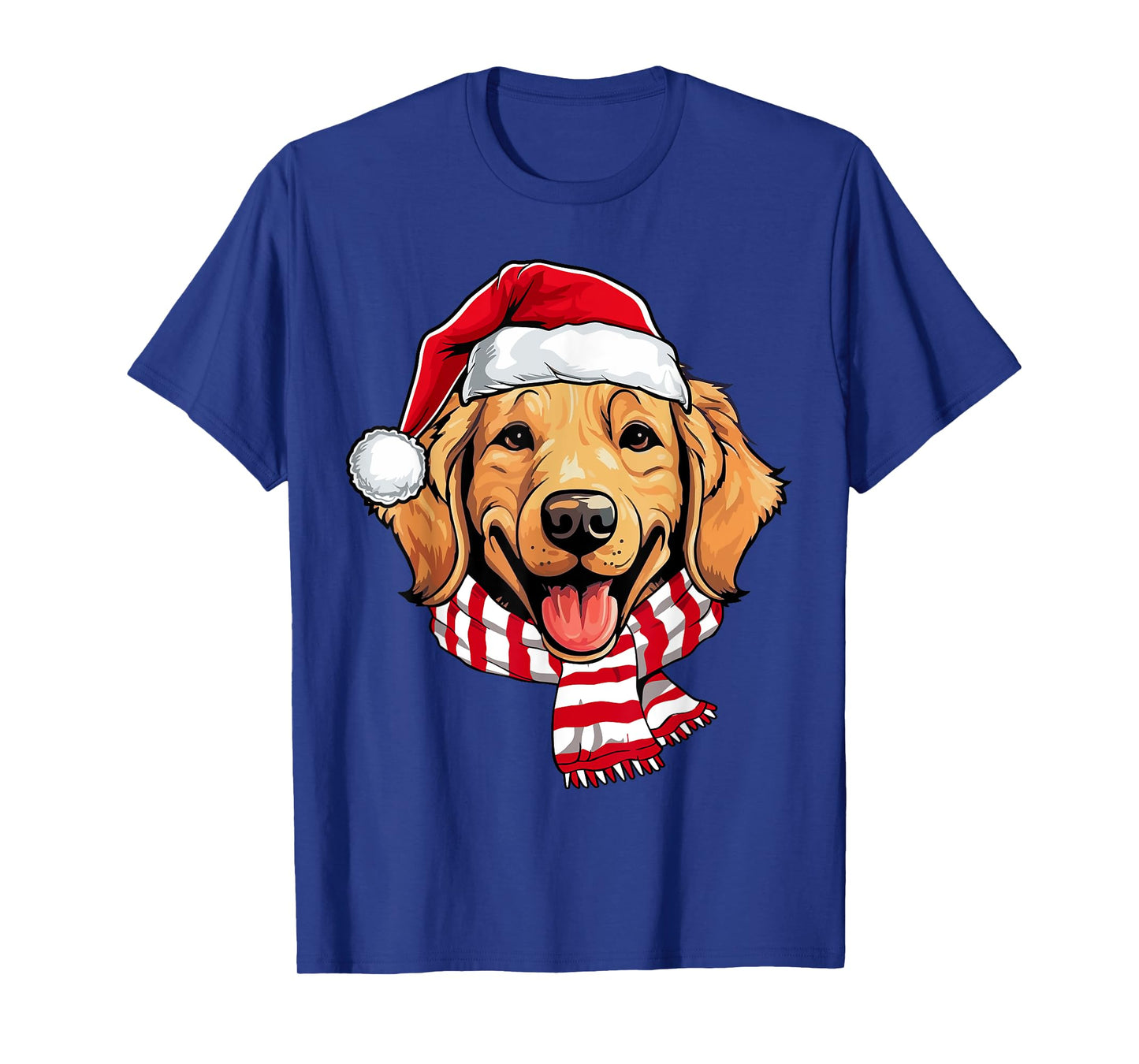 Santa Golden Retriever Christmas Dog Lover Men Women Kids T-Shirt