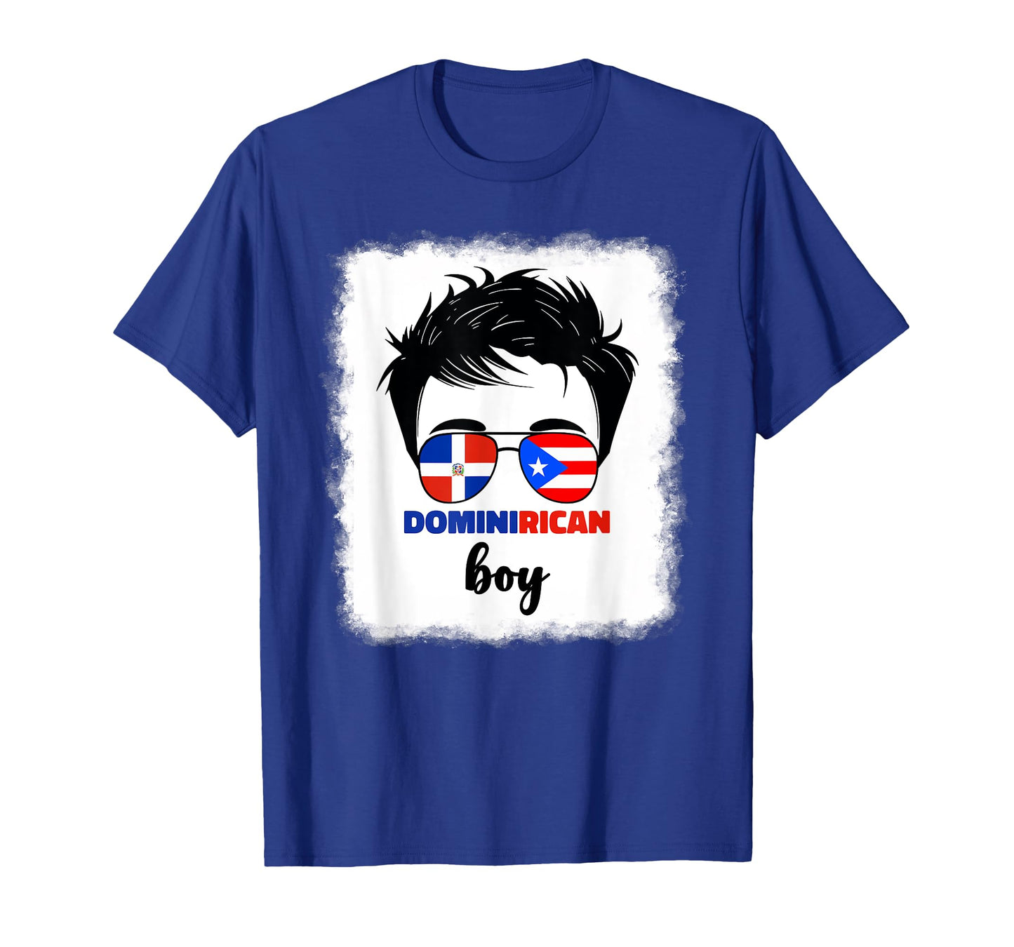 DominiRican Boy Kids Dominican And Puerto Rican Rico Flag T-Shirt