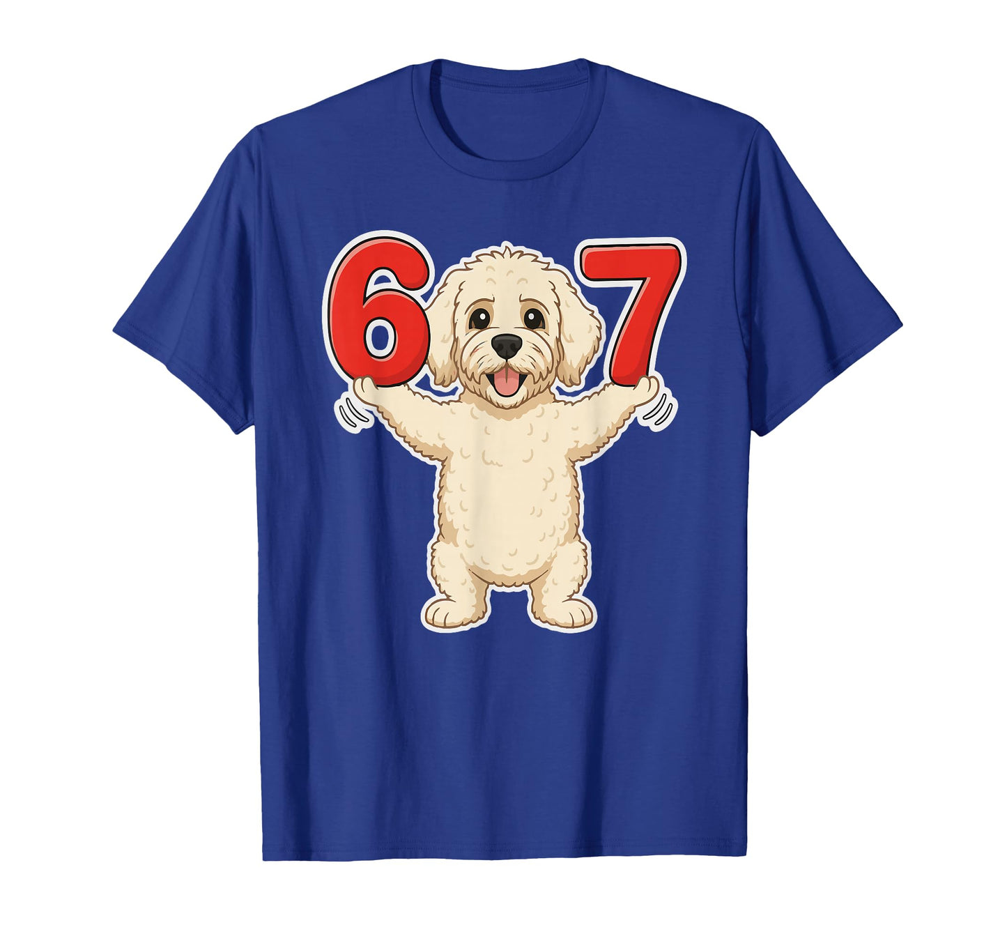 67 Funny Labradoodle Six Seven 6-7 Meme Gen Z Humor Dog T-Shirt