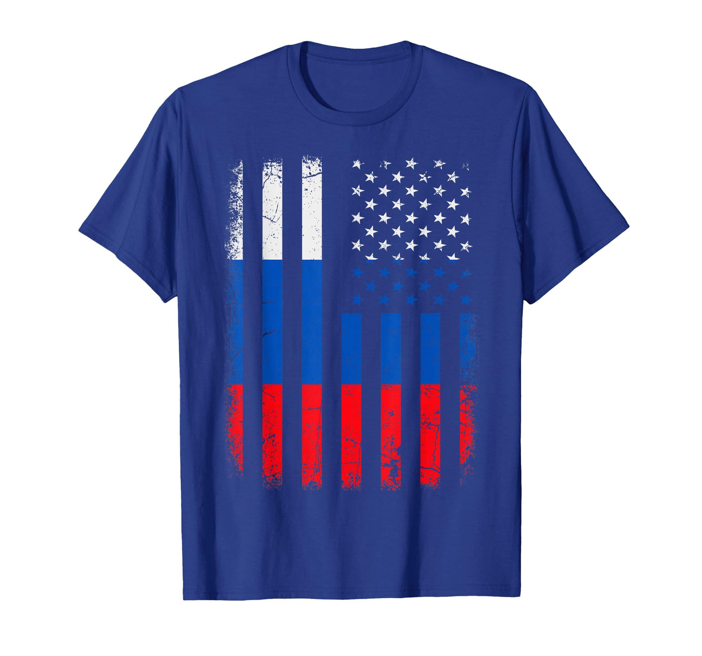 Russian American Flag Russia America Pride Heritage T-Shirt