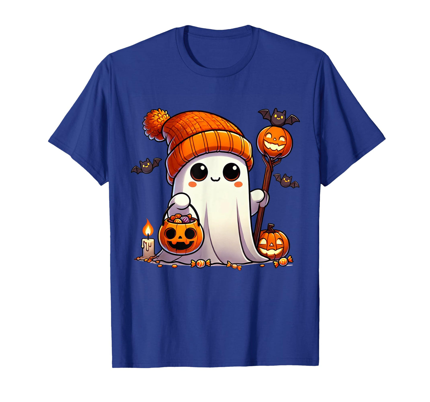 Ghost Halloween Cute Ghost Trick or Treat Candy Boys Girls T-Shirt