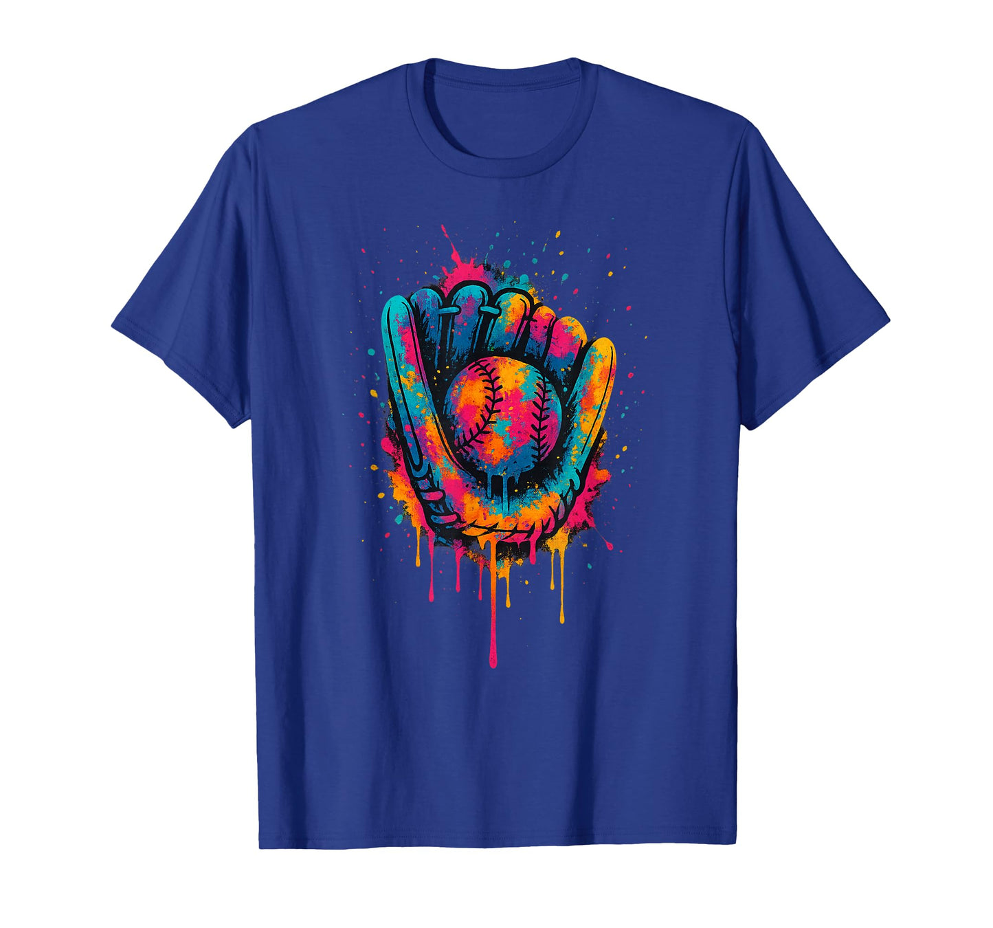 Colorful Splash Baseball Drip Glove for Youth & Boys T-Shirt