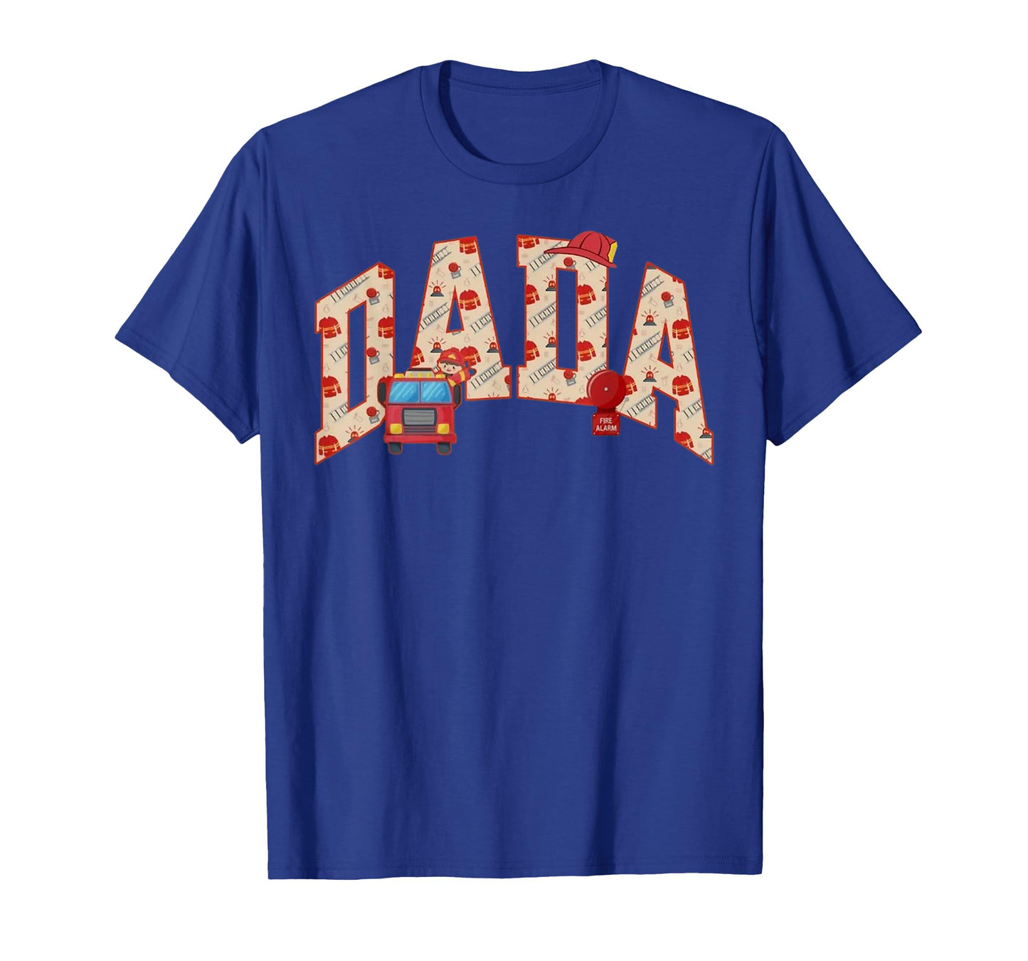 Dada Birthday Boy Fire Truck Firefighter First Birthday Dad T-Shirt