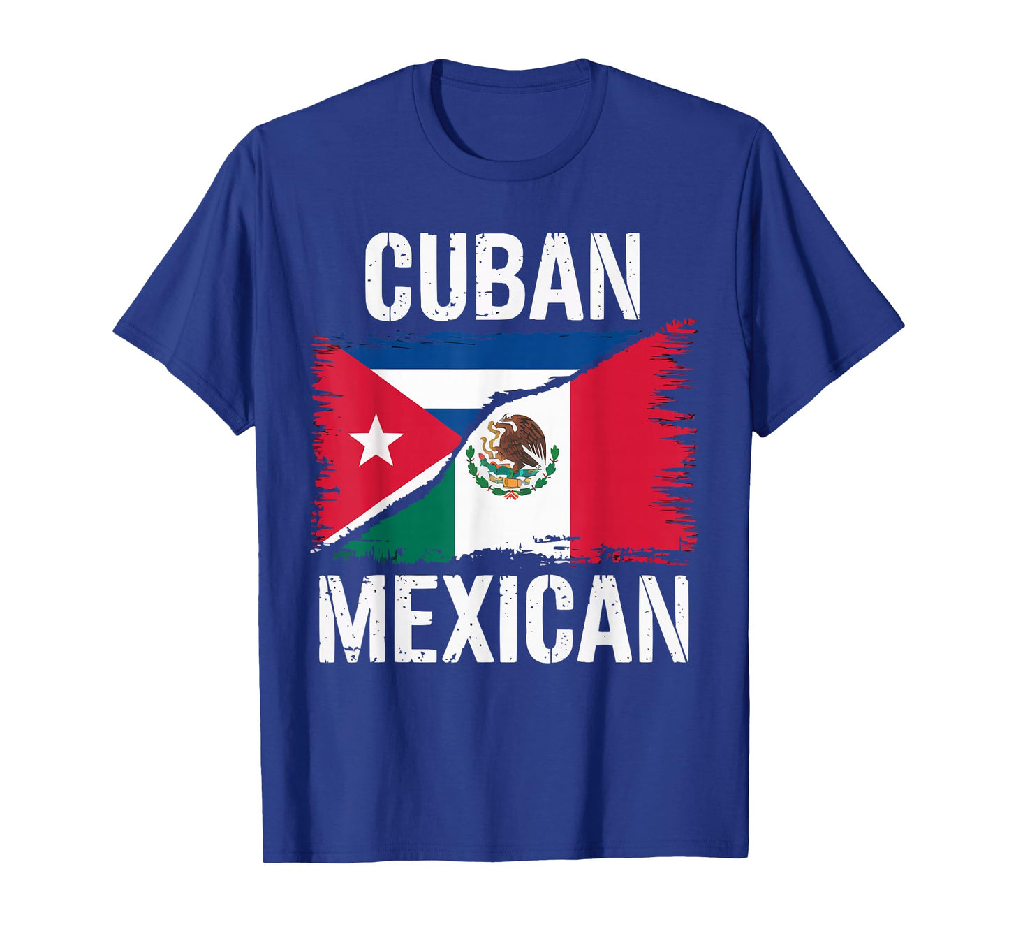 Half Cuban Half Mexican Country Mexico Flag Cuba T-Shirt