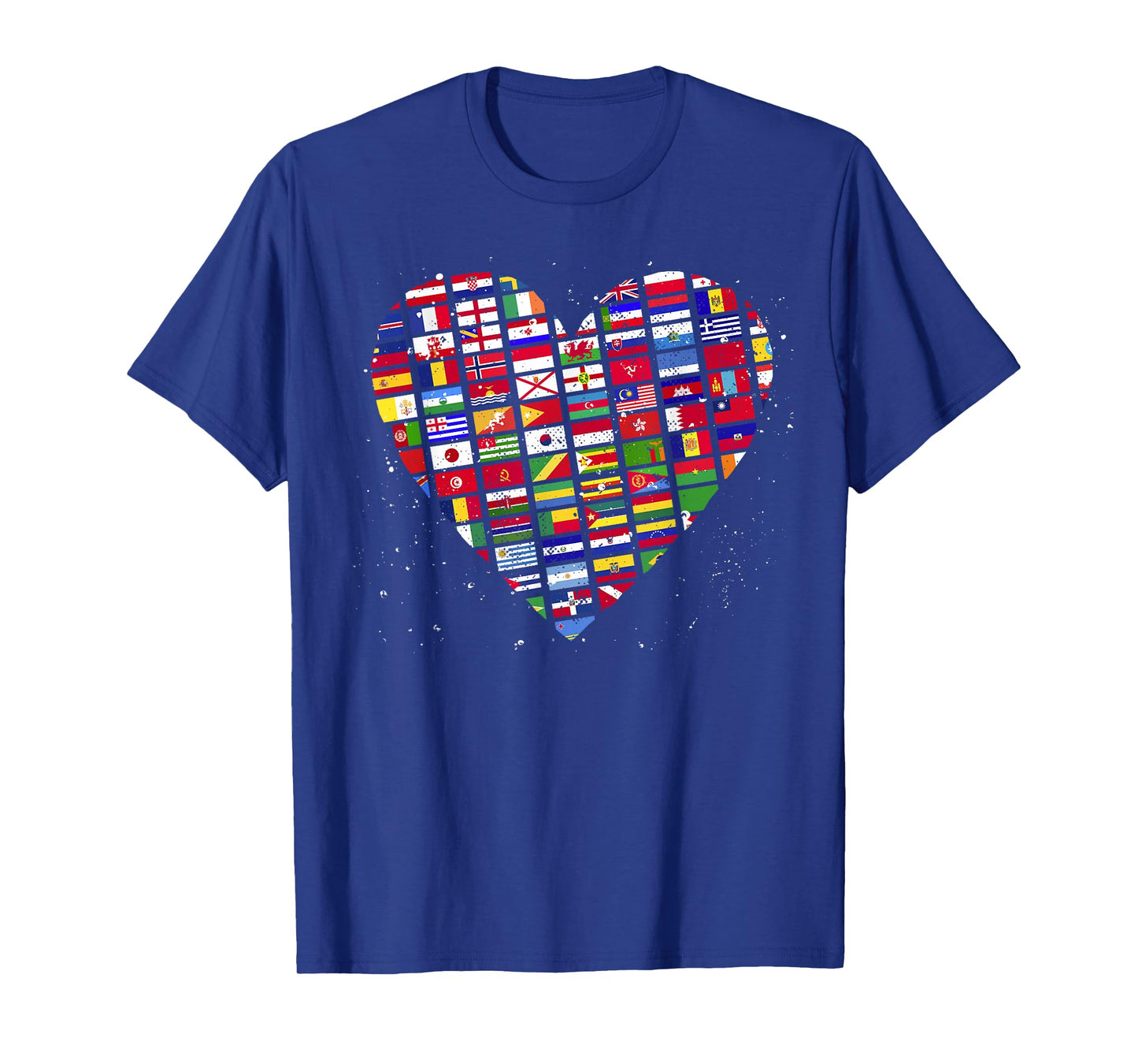 Heart World Country Flags Planet Birthday Earth Day T-Shirt