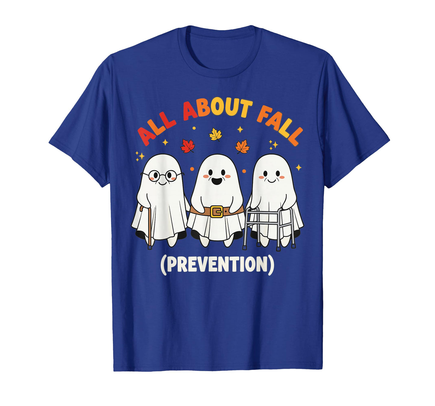 Fall Prevention Ghost Funny Halloween Elder Care T-Shirt