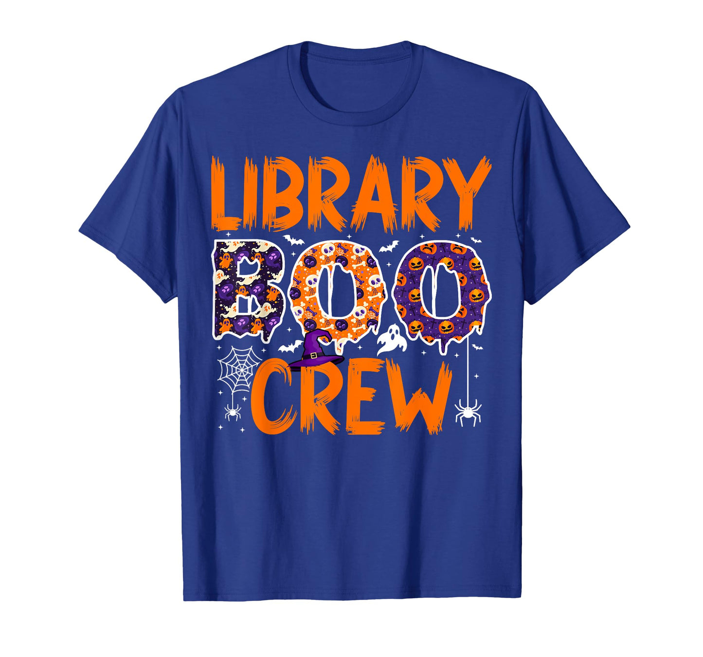 Library Boo Crew Librarians Book Lovers Ghost Halloween T-Shirt