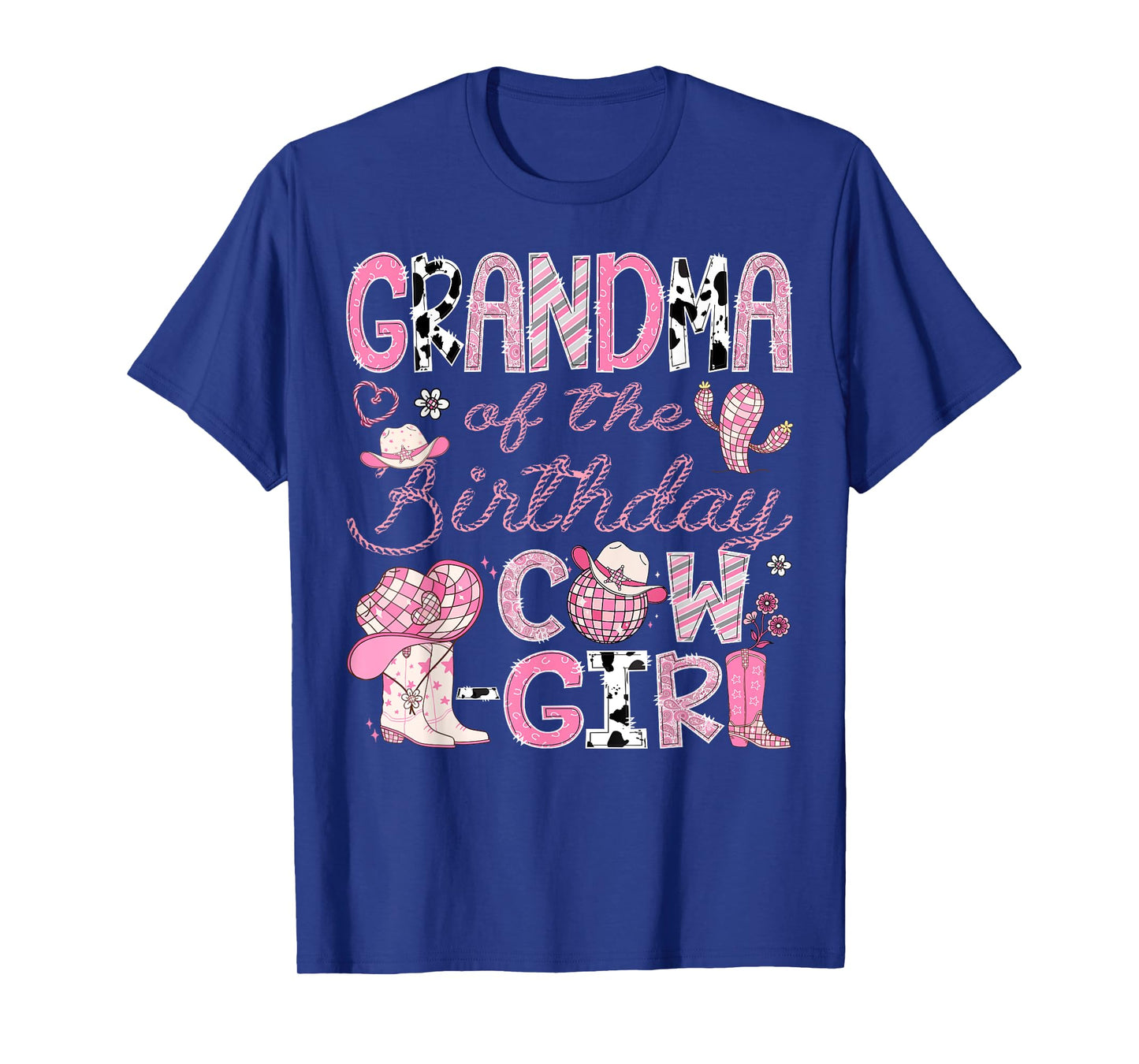 Grandma Of The Birthday Cow-Girl Rodeo CowGirl 1St Birthday T-Shirt