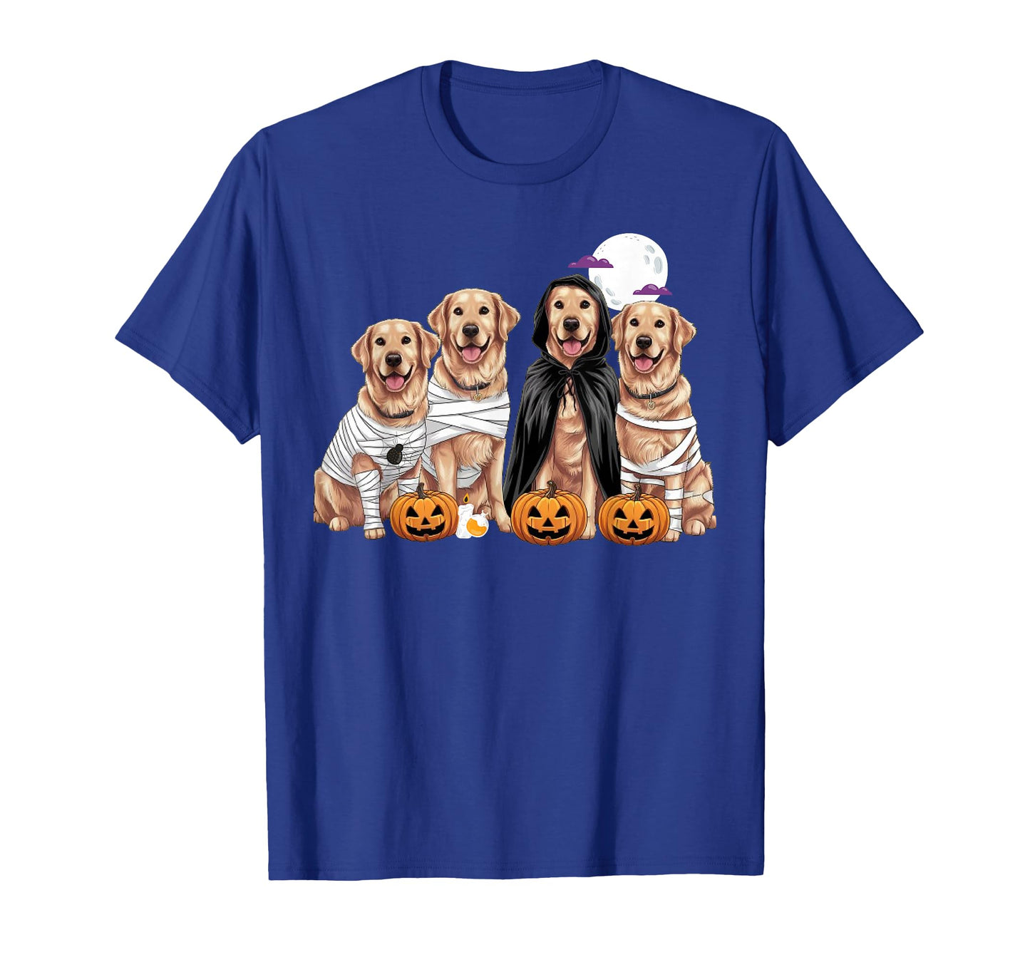 Farmhouse Halloween Golden Retriever Ghost Dogs Lover Fall T-Shirt