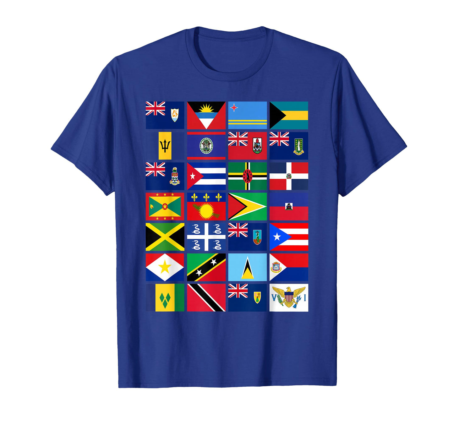 Caribbean Flags Unity Pride Souvenir Geography Gift T-Shirt